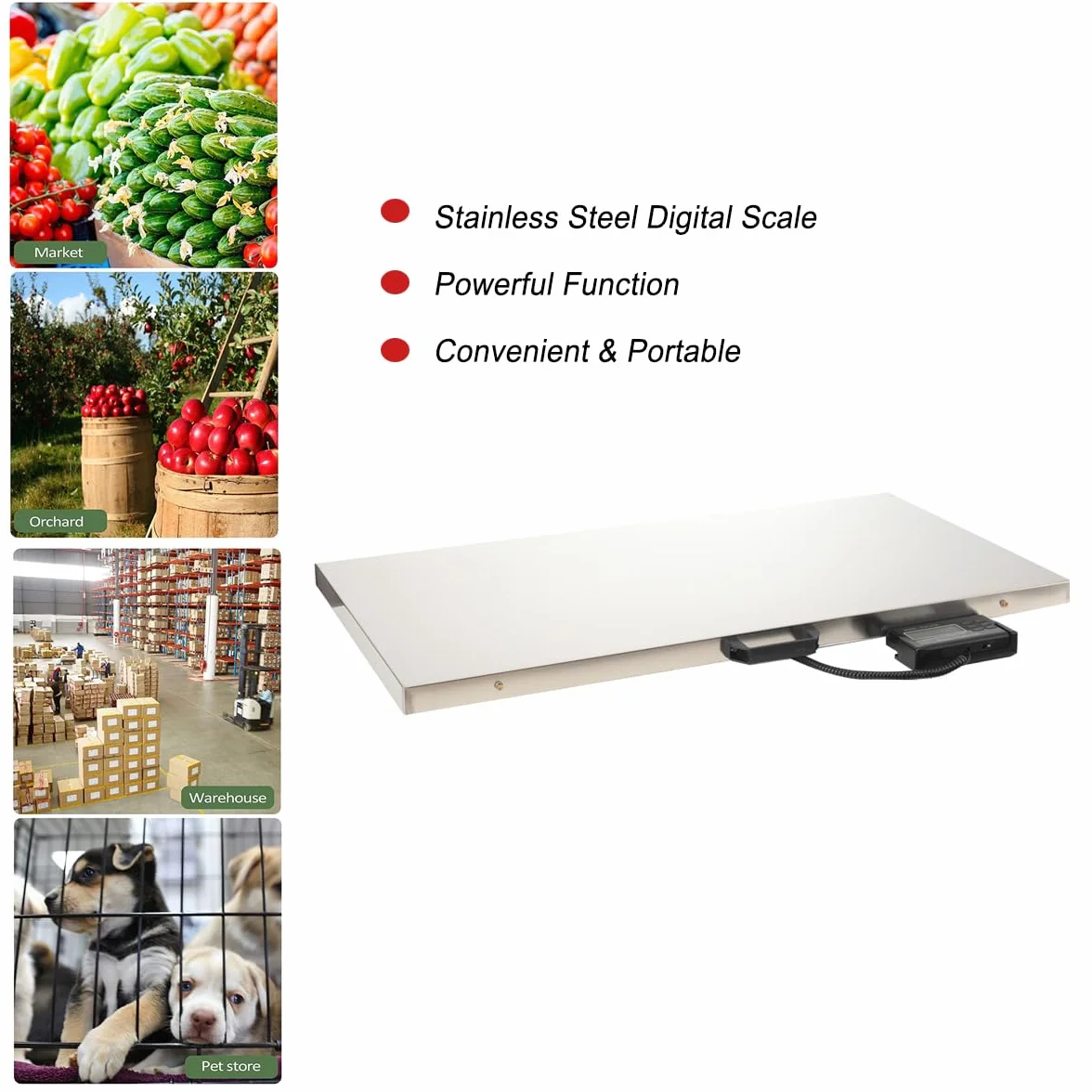 Báscula digital para animales, báscula veterinaria, báscula para animales domésticos y animales de granja