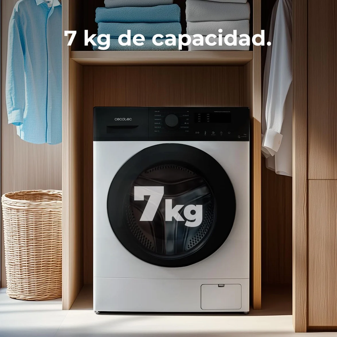 Cecotec Bolero Dresscode 7150 Lavadora Carga Frontal 7 Kg 1400 RPM Inverter A