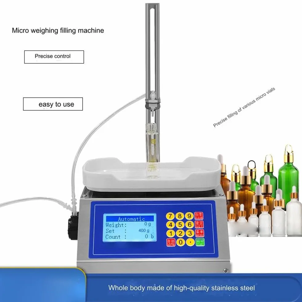 Máquina de Llenado de Líquidos, Dispensador de Líquido Cuantitativo de Pesaje, 90 Ml/min, 10G-8kg, Máquina de Micro Llenado de Alta Precisión con Bomba Peristáltica, Para Agua Bebida Leche