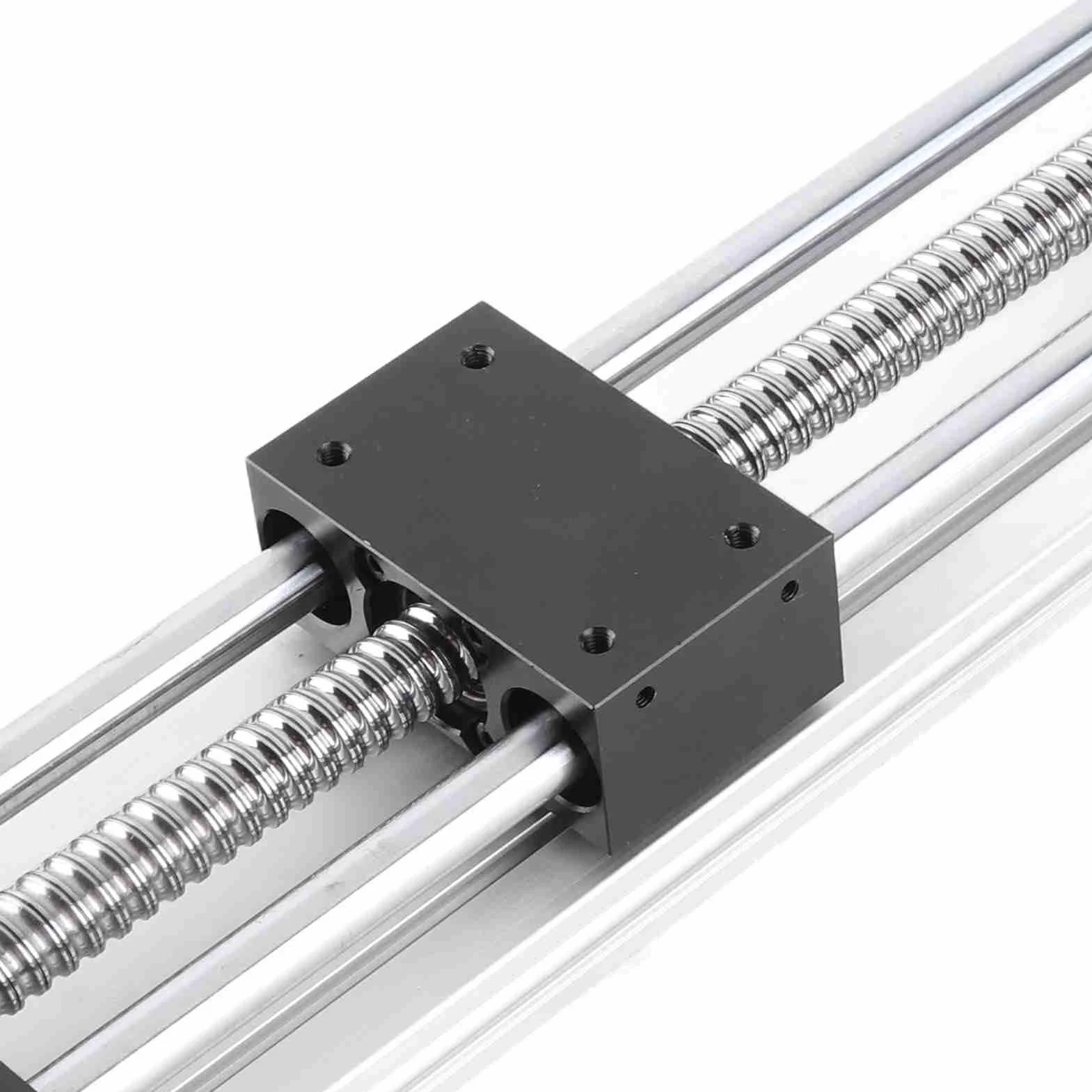 Mesa Deslizante de Riel Guía Lineal, Etapa Lineal de Carrera de 300 Mm, Etapa de Tornillo de Bola con Volante para Motor NEMA23