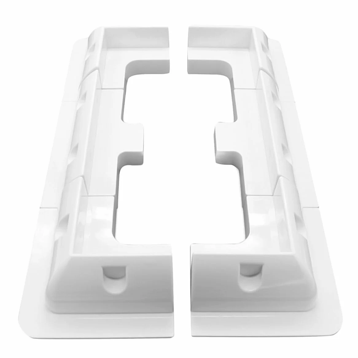 Soporte de montaje para panel solar ABS (7 piezas), sin perforaciones, kit de soporte de esquina para techo de RV, barco, furgoneta, caravana, protección UV, color blanco