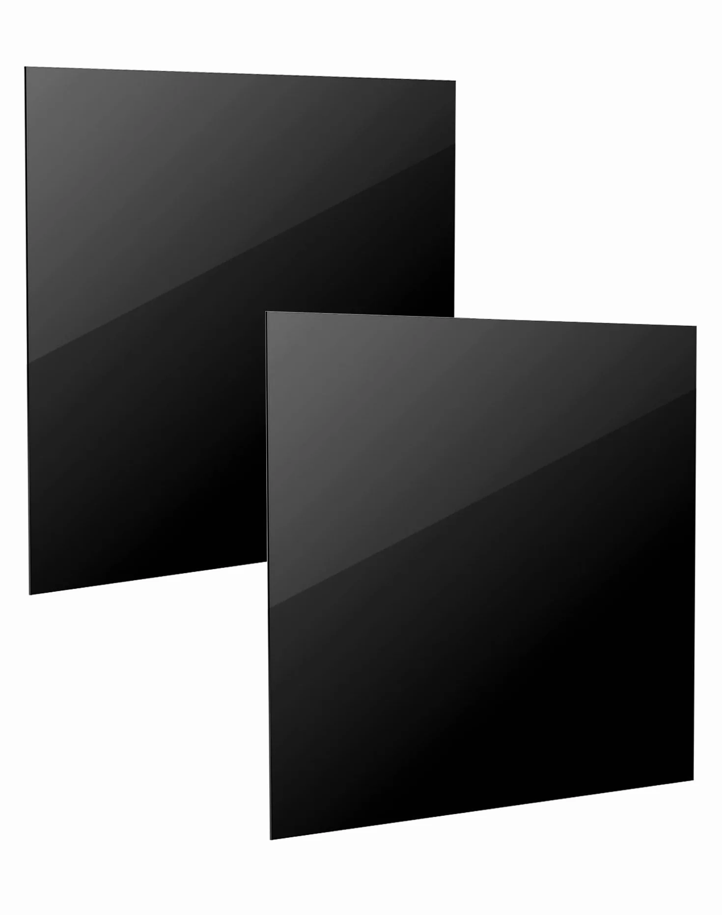 QWORK 2 sztuki czarna płyta akrylowa 3mm 30x30cm do dekoracji domu malowania ramek zdjęć