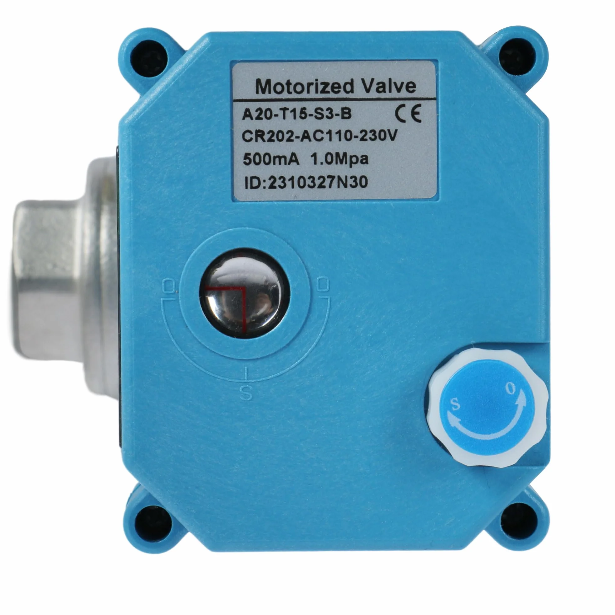U.S. Solid Válvula motorizada 3 vías acero inoxidable: tipo L - eléctrica válvula con función manual, puerto estándar (1/2", AC110-230V)