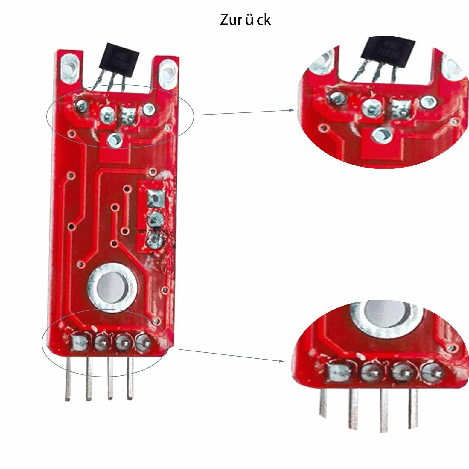4 módulos de sensor magnético lineal KY-024 compatible para Arduino y Raspberry Pi (4)