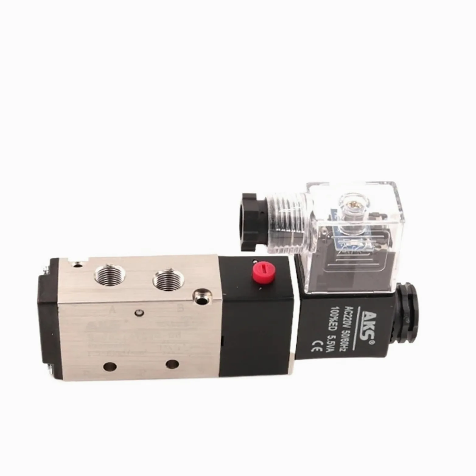 Electroválvula neumática 4V310-08/10, 3 vías, 2 Posiciones, Control de Gas, válvula magnética Aire, CC/CA, Bobina, voltios, Accesorios Manguera(DC12V)