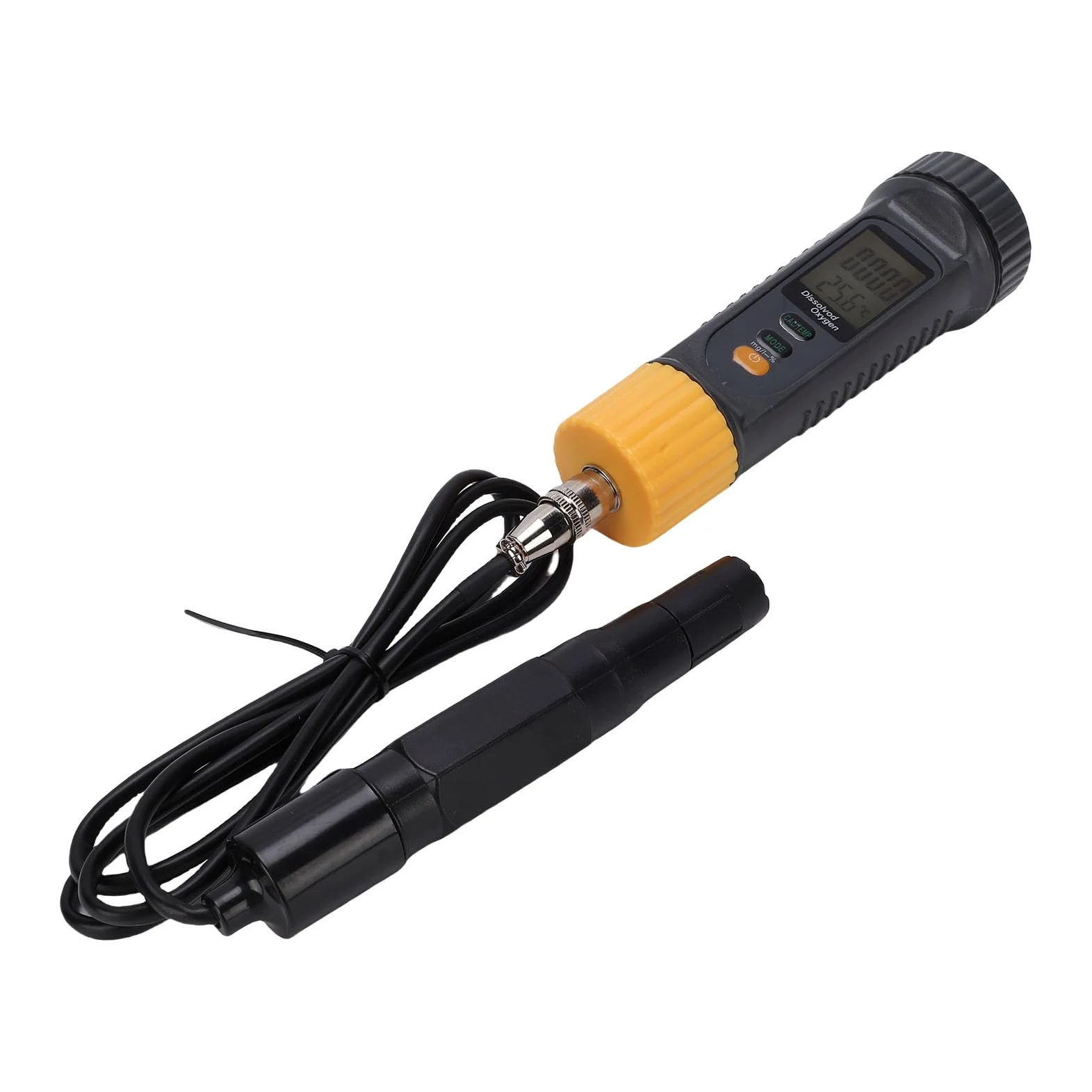 Qcwwy Probador de Agua, Medidor Digital de Oxígeno Disuelto para Acuarios e Hidroponía, Rango de 0 a 20Mg/L, 32F a 122F, Pantalla Lcd Retroiluminada, Herramientas de Jardín