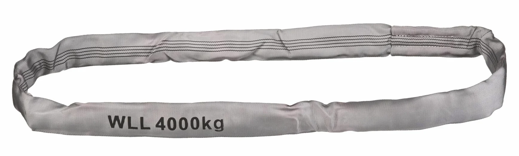 WLL - Banda elástica (4000 kg, 4 m, 8 m), color gris