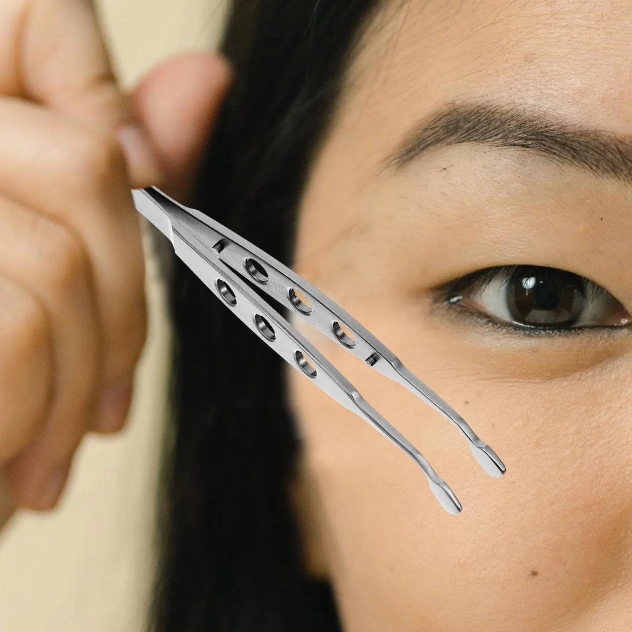 Pinzas y Masaje Titanio Aleación para Párpados Fácil Operación Precisa Cuidado Facial Ojos Mujeres