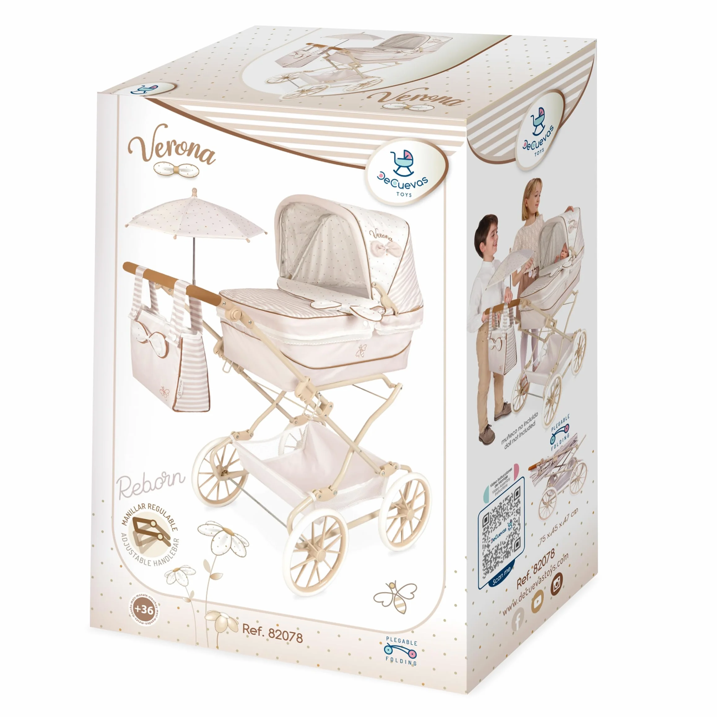 Carrito para Muñecas Decuevas Verona 55 cm
