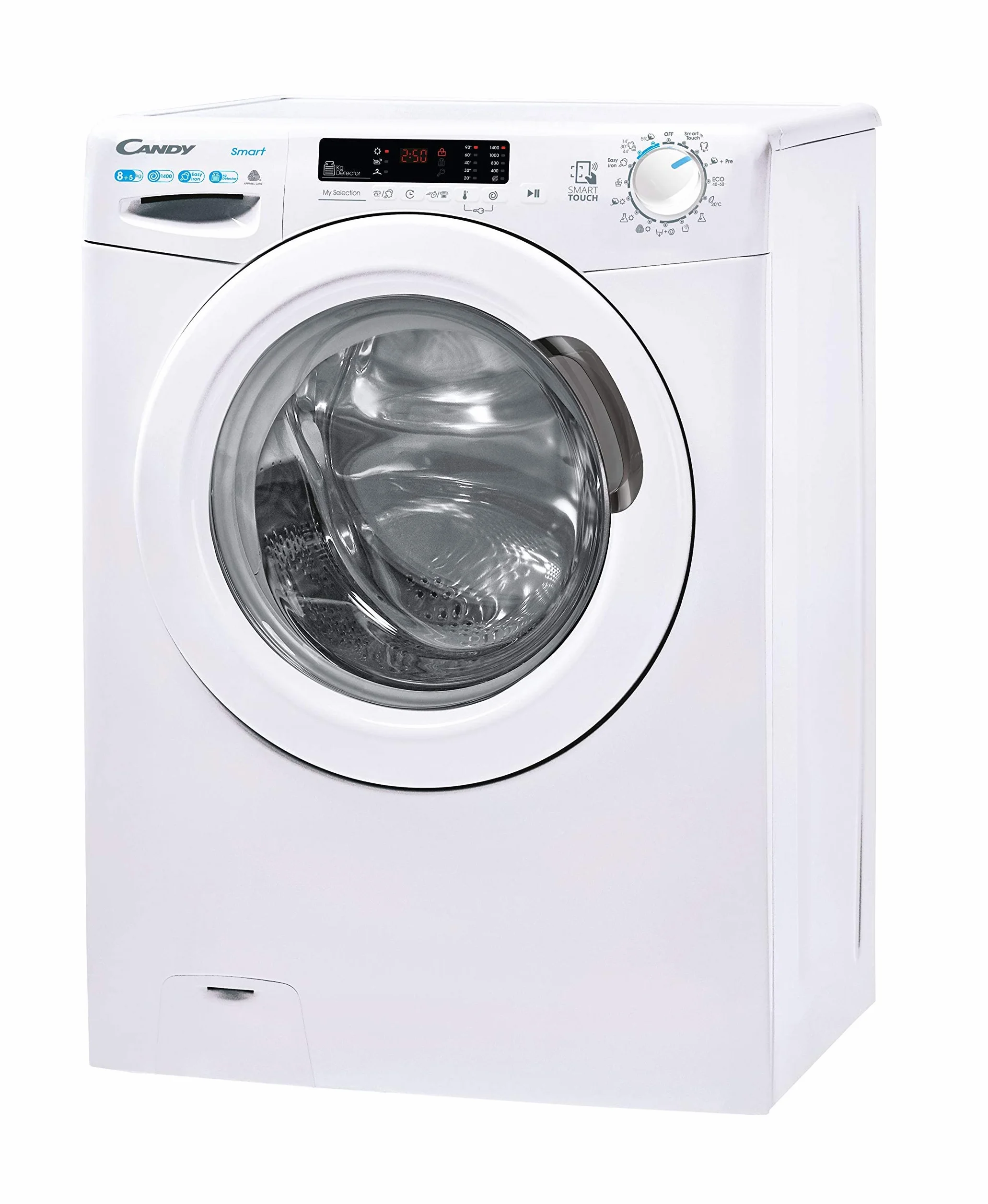 Candy Smart CSWS 4852DWE/1-S Lavasecadora 8KG+5KG 1400RPM Digital NFC 15 Ciclos Vapor Blanco