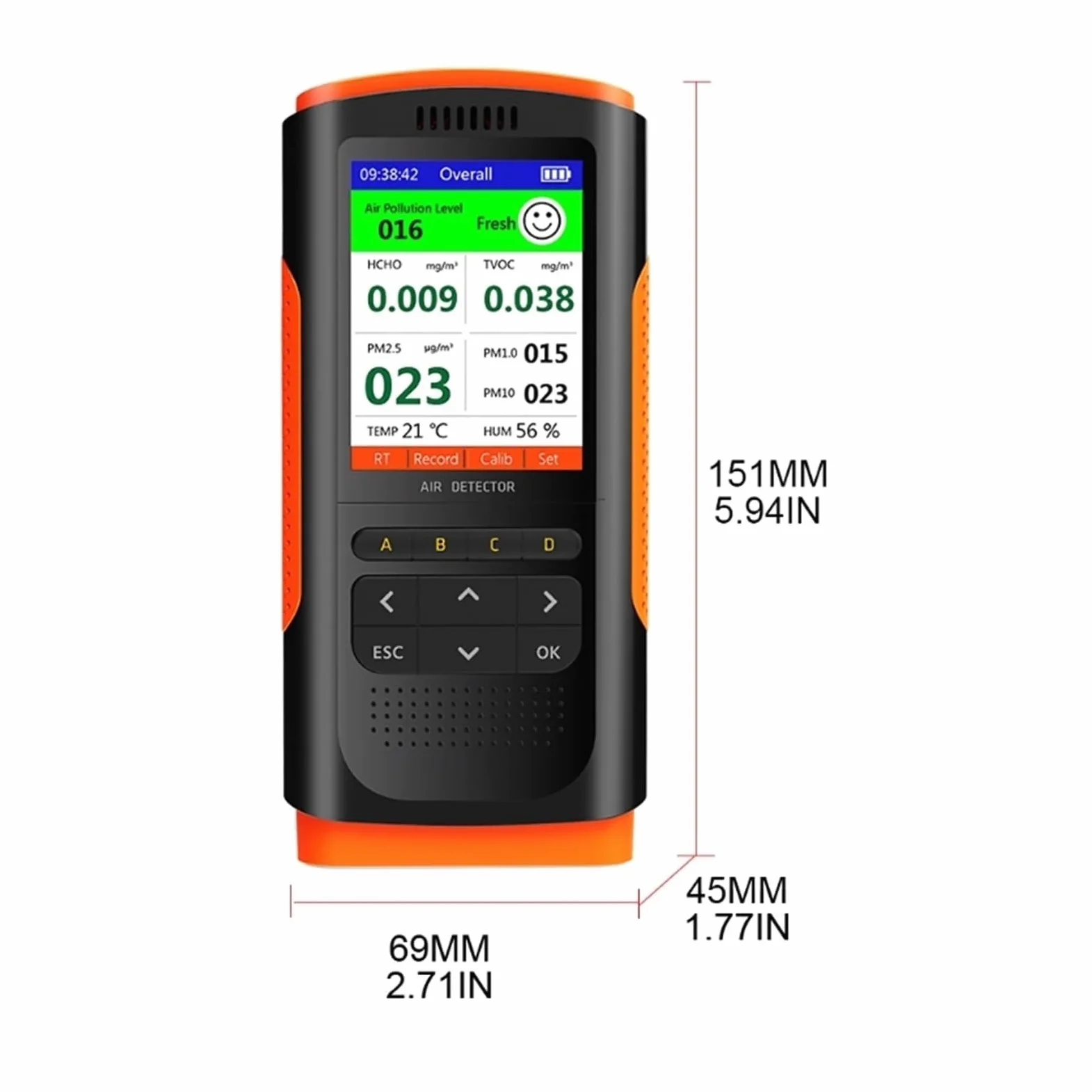 Monitor de calidad del aire, Monitor de calidad del aire, Detector de formaldehído, medidor de contaminación, probador de Sensor, detección y prueba de contaminación interior, casa nueva