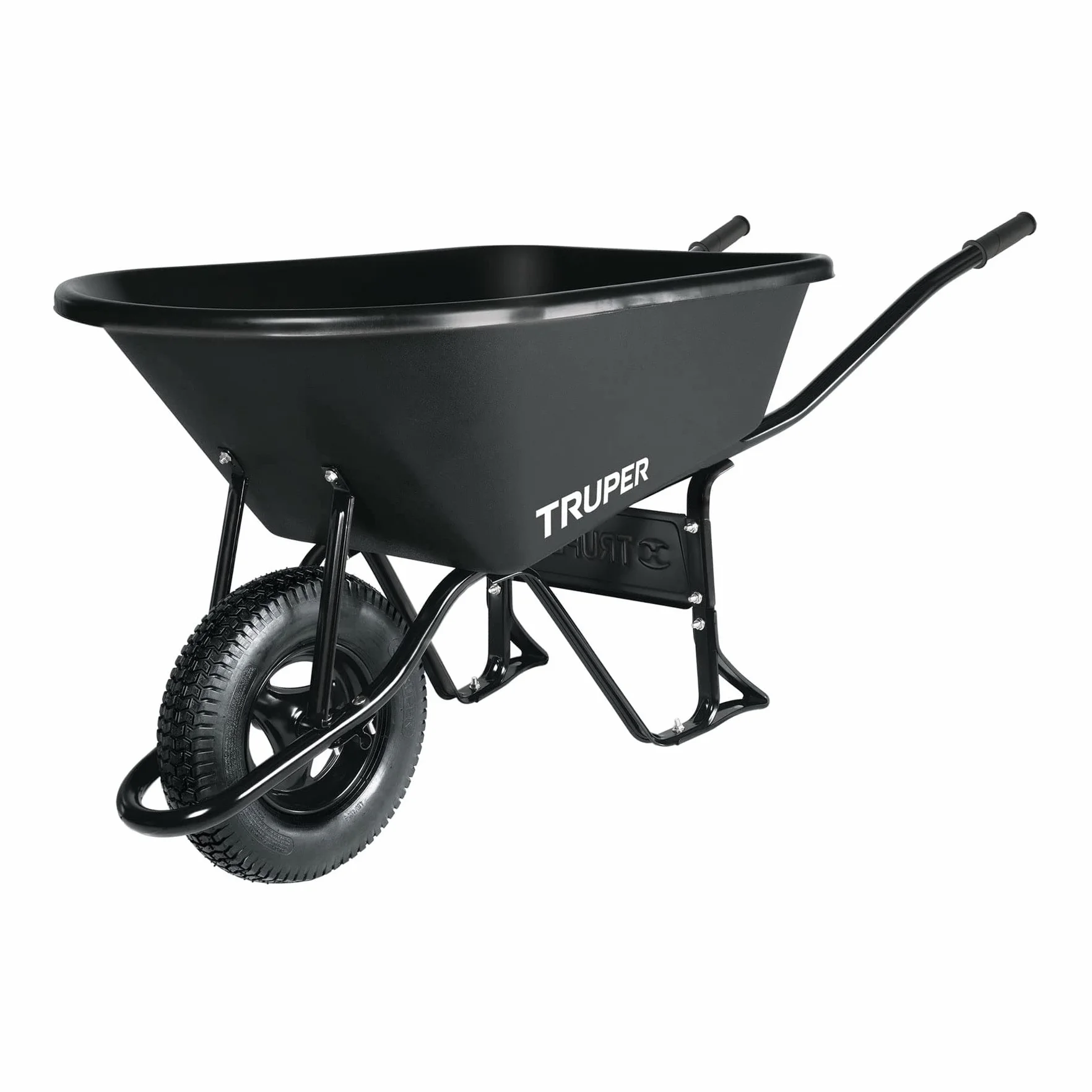 Truper CAT-60PL Carretilla de plástico, 1,8 m, ruedas knobby, 40,6 x 10,2 cm
