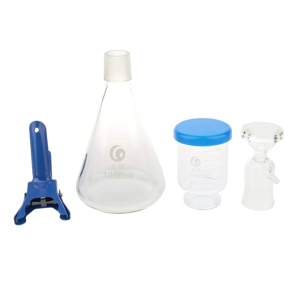 Aparato de filtración de laboratorio de 1000 ml con embudo y abrazadera