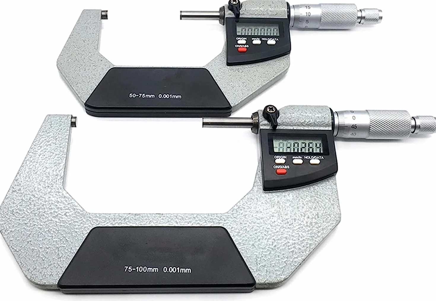 Micrómetro Exterior,Medidor de Espesor,Micrómetro Exterior electrónico Micrómetro Digital Medidor Micrómetro Herramientas de medición Micrómetro Digital(4pcs Set)