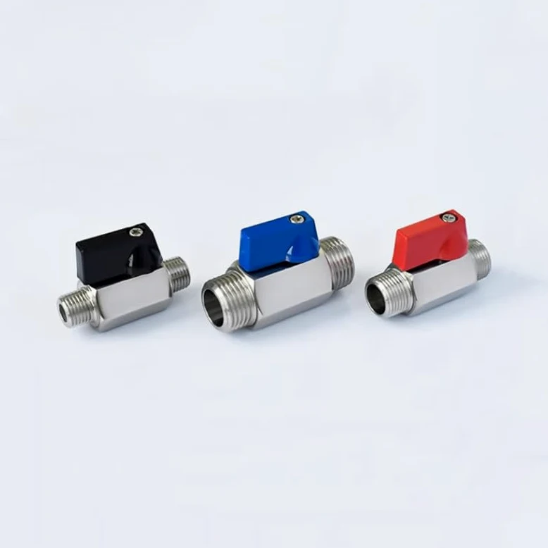 Adaptador para Grifo de depósito de Agua Conector Adaptador de válvula de Bola de Drenaje de Acero Inoxidable 304, Hilo Macho Hembra(Black Male,BSP1)