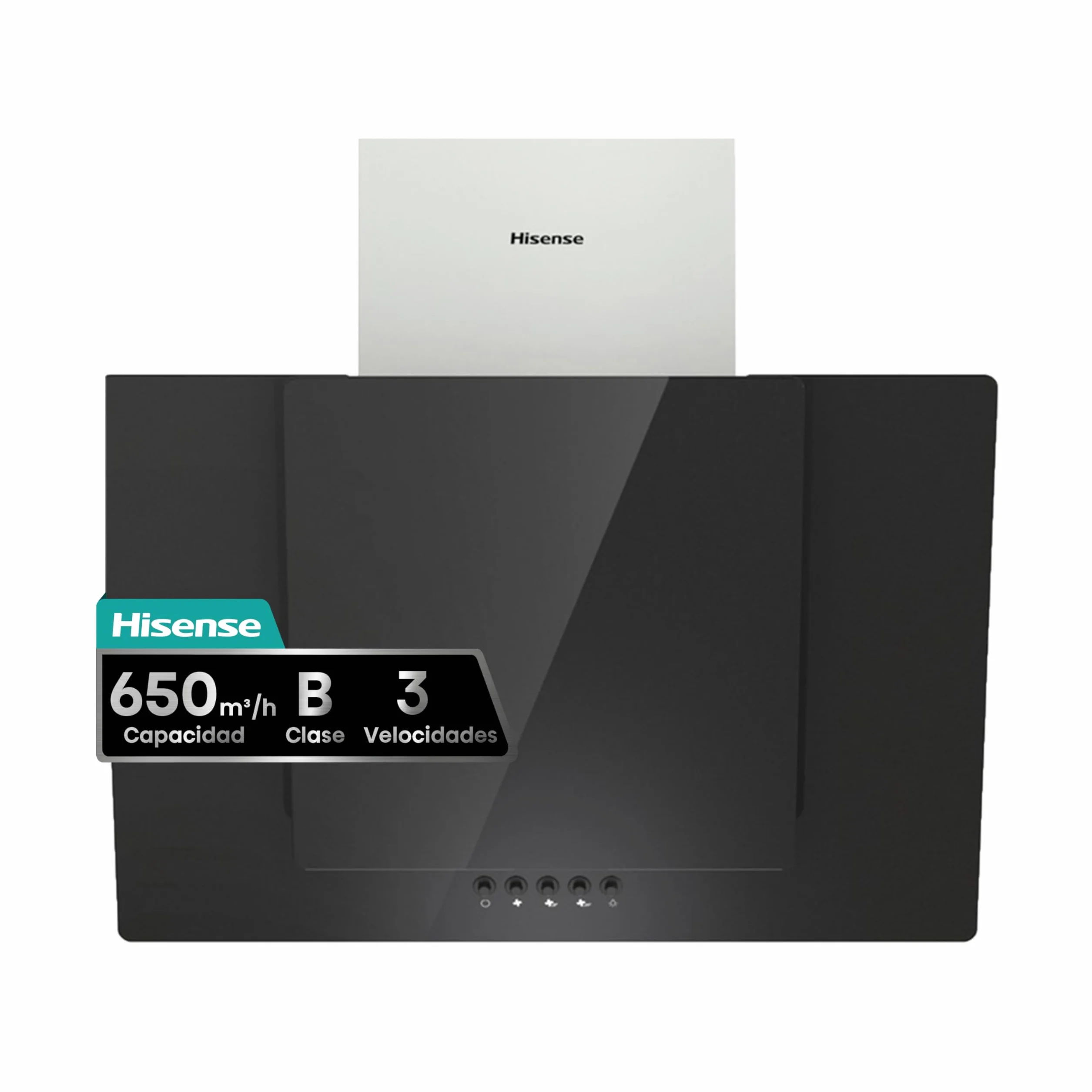 Hisense Campana Decorativa 60 cm 650 m³/h LED Filtro de Aluminio