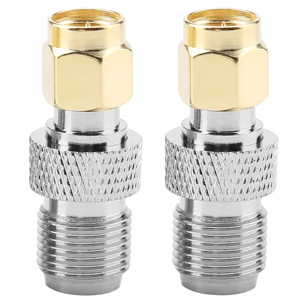 Adaptador Coaxial RF SMA Macho a F Hembra, Conector de Acoplamiento Recto, Alta Transmisión
