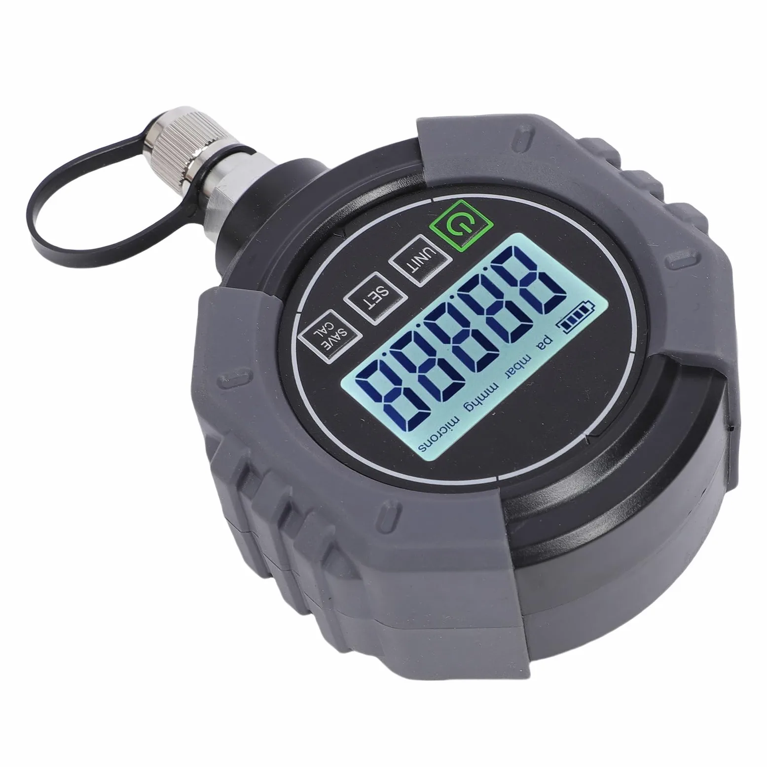 Medidor de Vacío Digital Medidor de Presión de Vacío de de Micrones HVAC Probador de Presión Digital 0 a 75000 Micrones 4 Unidades Monitoreo de Aplicaciones con LCD