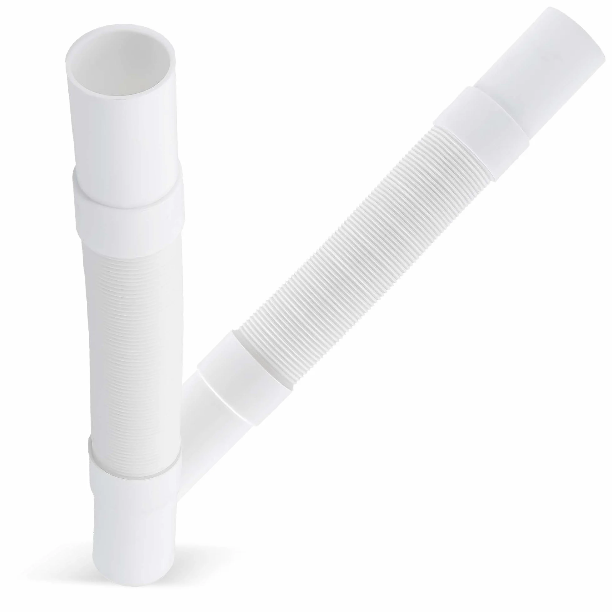 Millto Tubo de drenaje flexible 40 mm blanco polipropileno conector universal ajustable