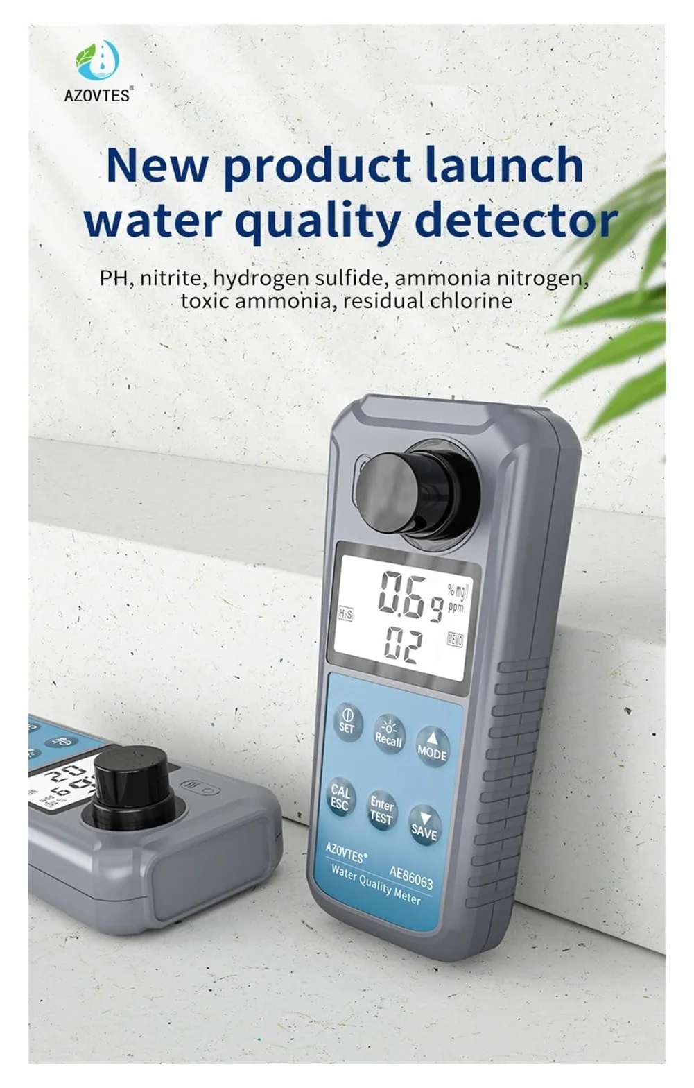 Medidor de turbidez digital portátil 0.00-1000 NTU para pruebas de calidad del agua