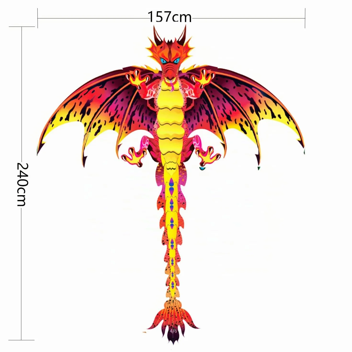 Dragón Cometa Precioso para Juegos al Aire Libre, Fácil de Volar y Montar