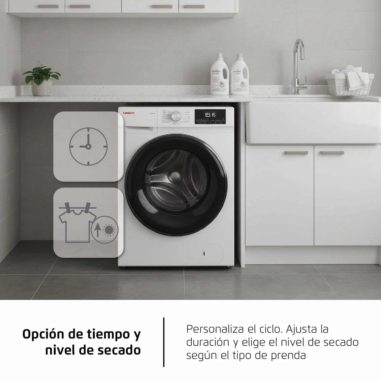Corberó Lavadora Secadora Carga Frontal CLSH85VIN 8 kg 5 kg 1400 RPM Inverter Función Vapor Blanco