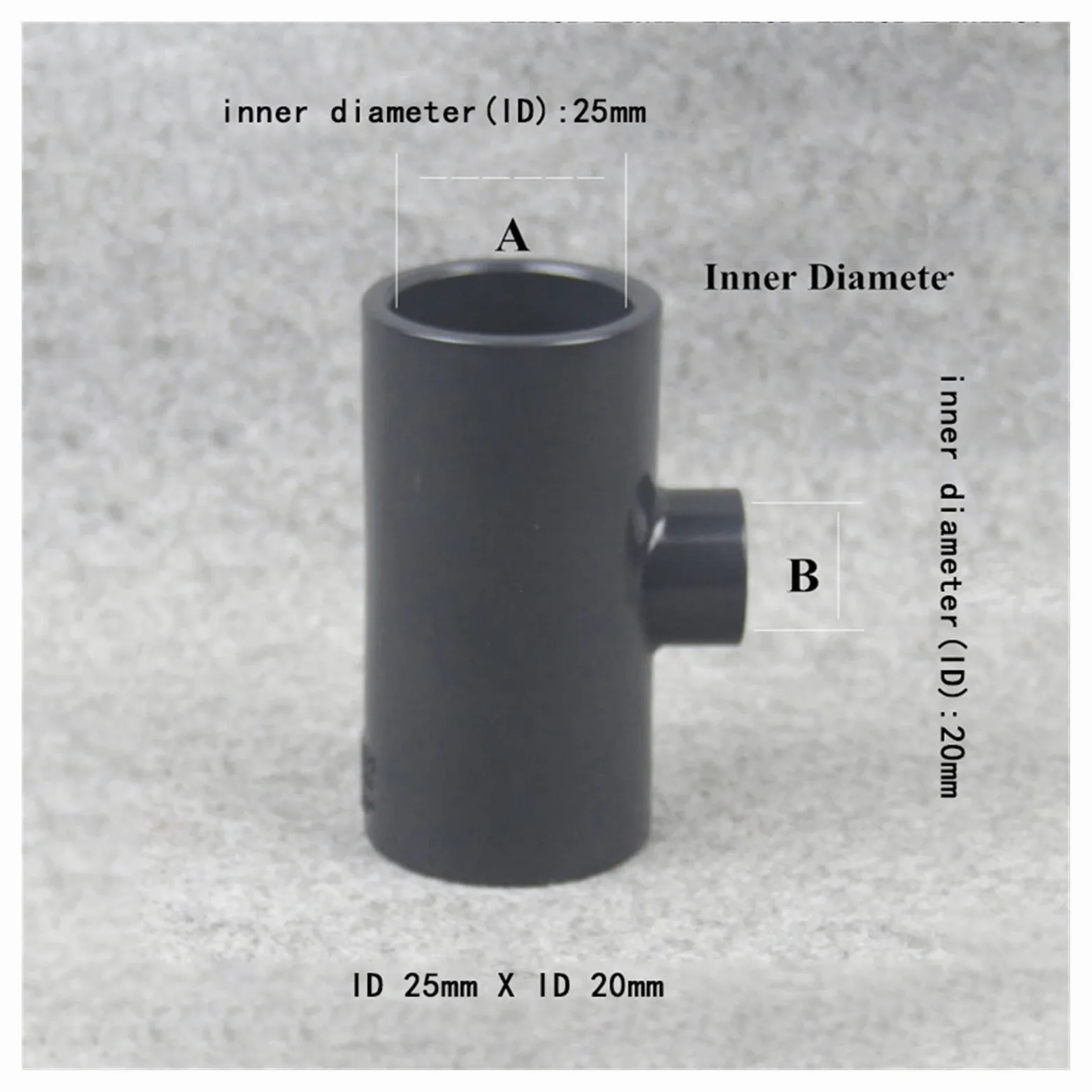 HMTE Accesorios de tubería de Agua de plástico UPVC en T de Diferentes diámetros 1 Pieza (Color : 1 Pcs, Thread Specification : ID 50 X ID40mm) (1 Pcs ID 50 X ID32mm)
