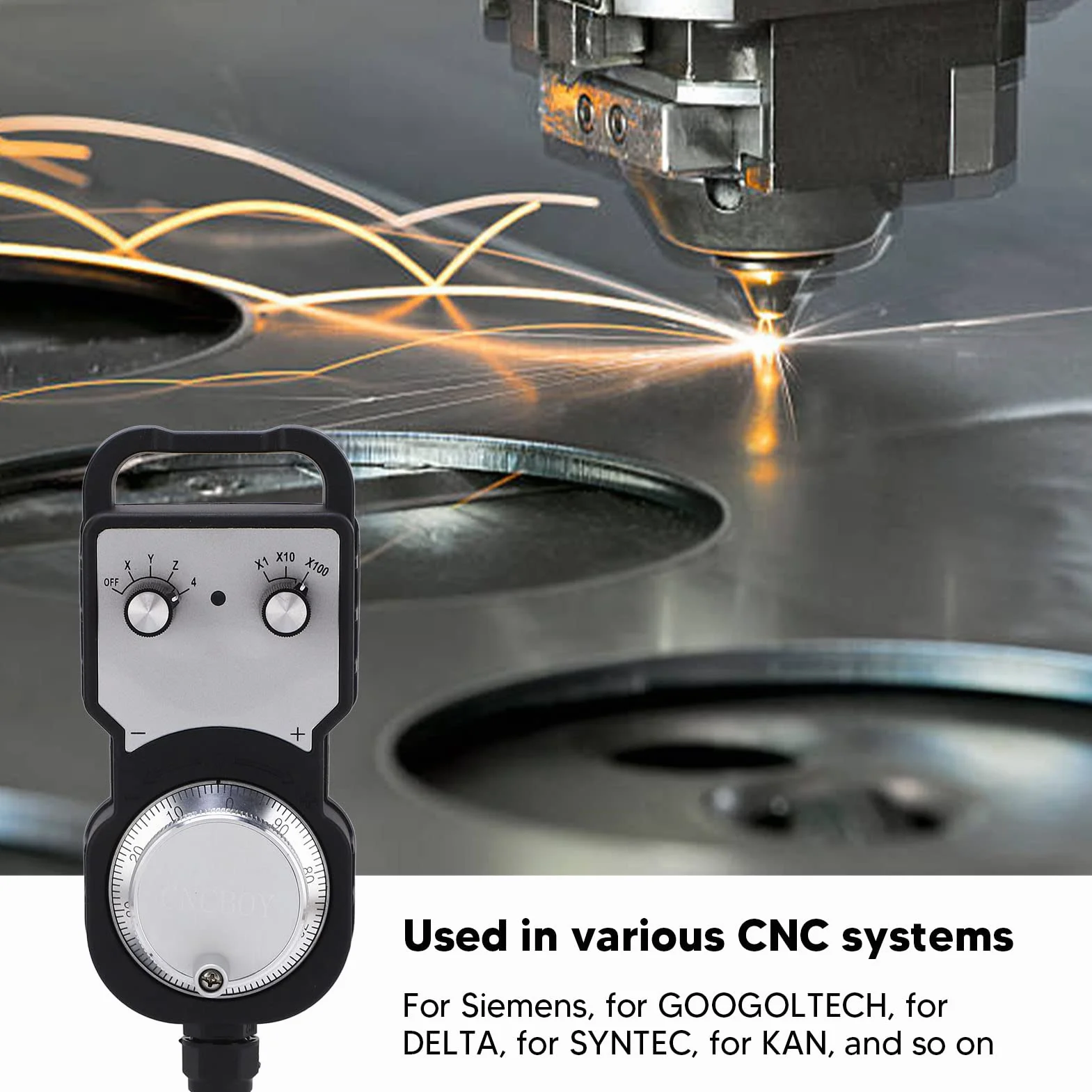 Volante Torvex, controlador de volante CNC 100PPR MPG Pendant de 4 ejes y 3 niveles, compatible con tornos fresadores