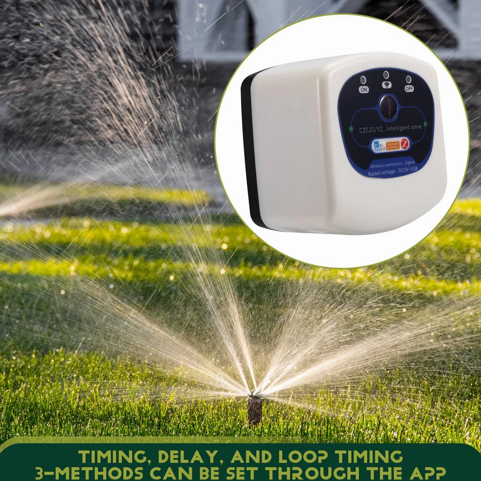 Controlador Inalámbrico de Válvula de Agua Inteligente con Wifi para Jardín Doméstico, Controlador de Apagado Automático DN25, Aplicación