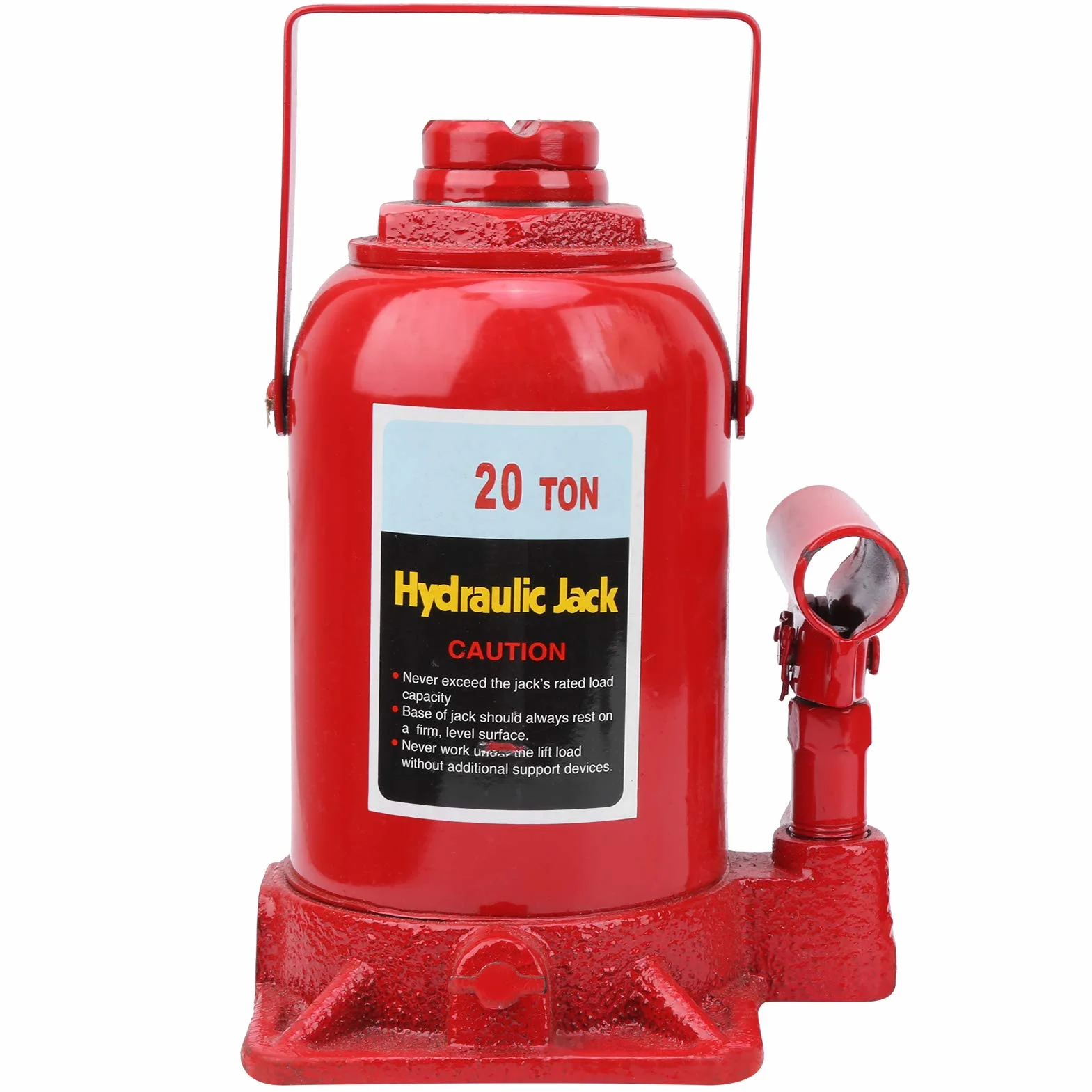 Gato Hidráulico de Botella 20T Placa de Acero Base Antideslizante Automotriz Industrial Agrícola