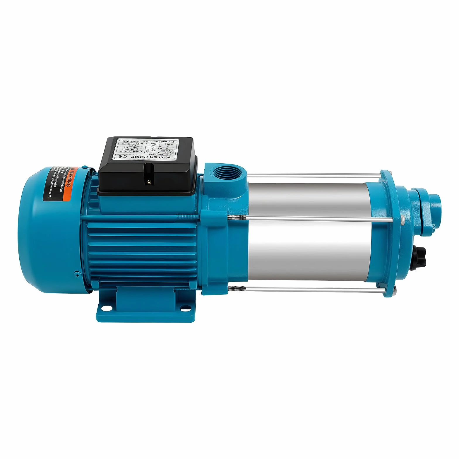 Bomba centrífuga de agua 2200 W, acero inoxidable, 879,87 gal/h, 2850 rpm, bomba centrífuga IP44, autocebante, jardín, casa, riego, bomba de alta presión, enchufe europeo