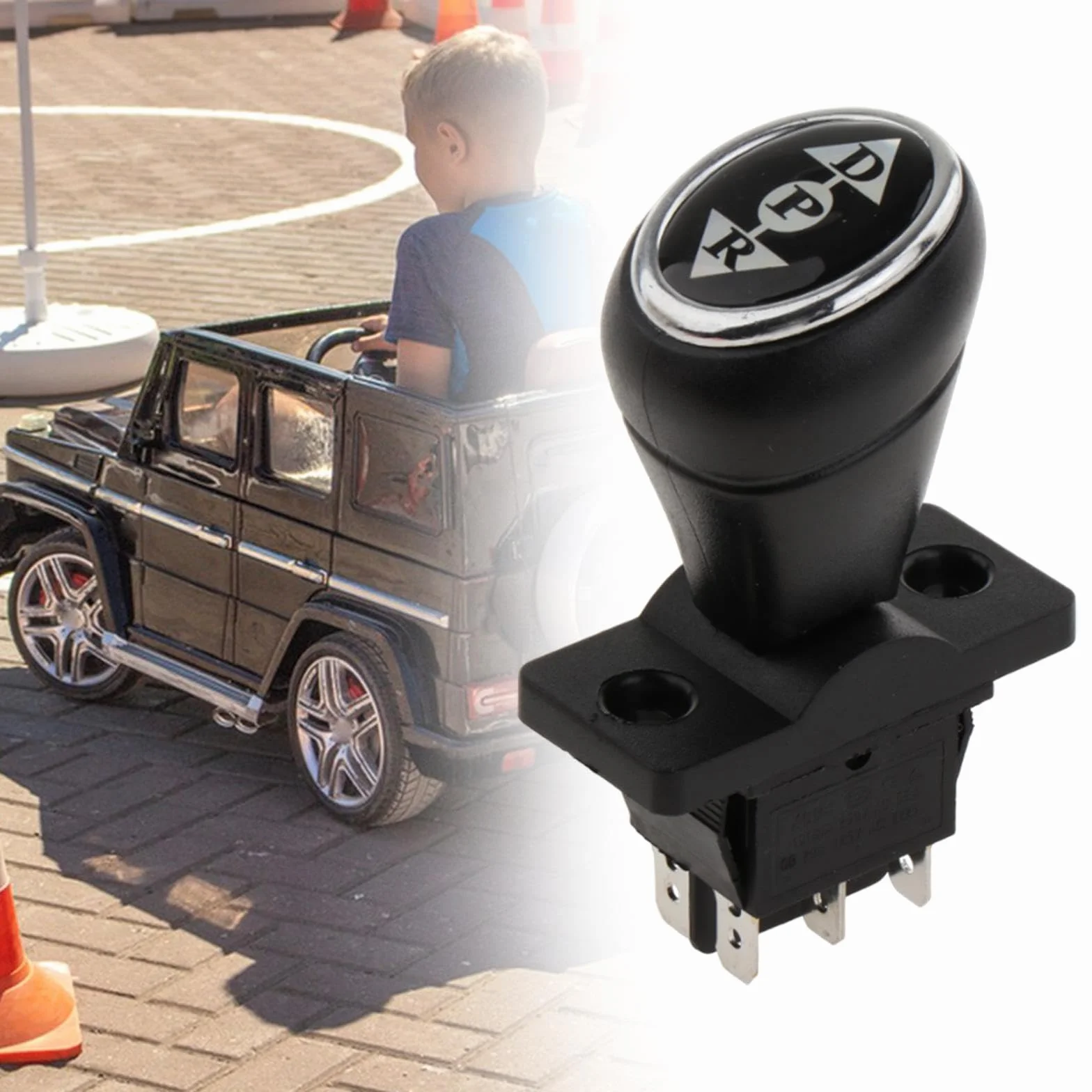 Perfeclan Interruptor de Putter de automóvil eléctrico para niños Equipo de Interruptor de automóvil RC Conjunto de Joystick de Agarre cómodo para la reparación, Style D