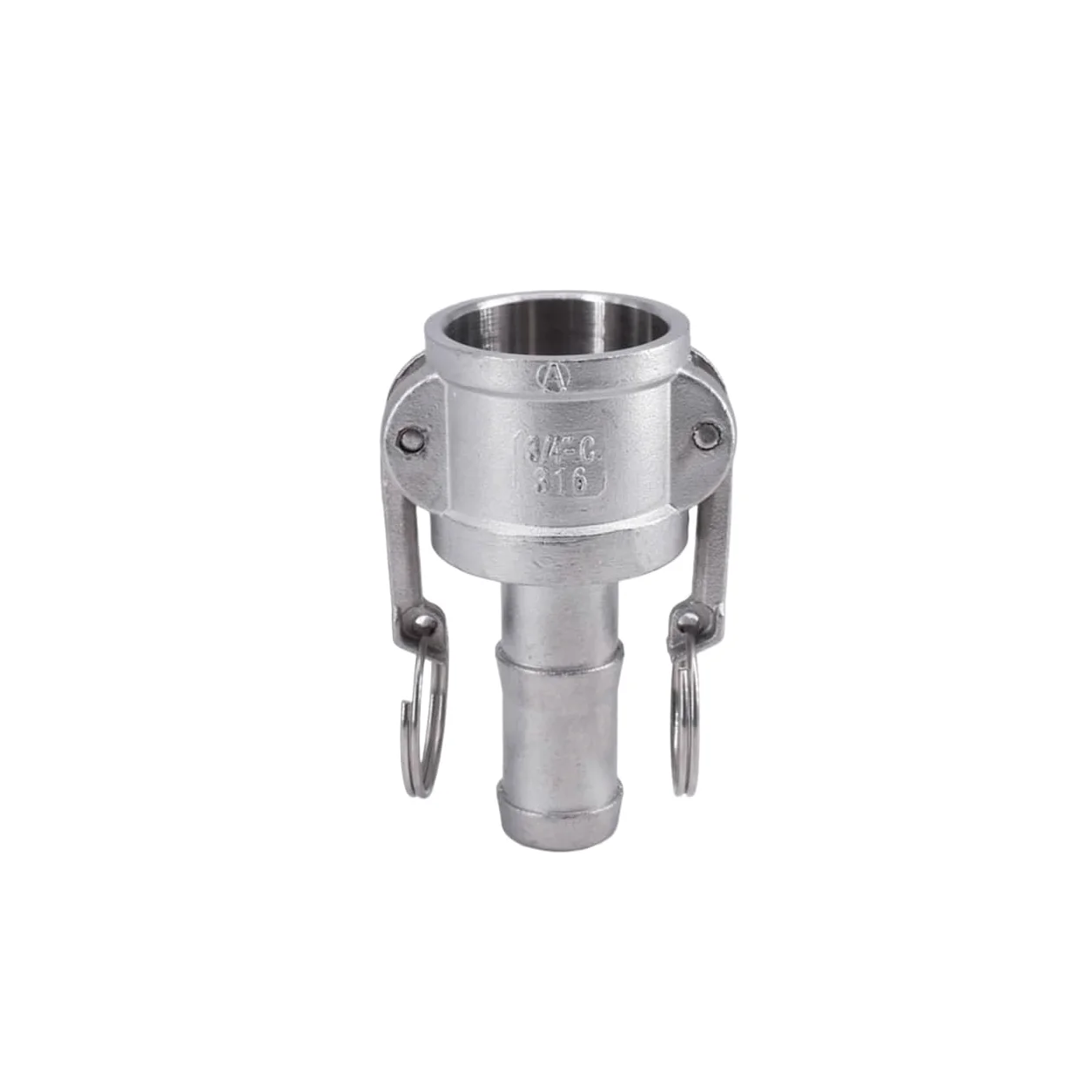 1/2 "Hoosetail Barb X Socket tipo C Camlock Acoplamiento de desconexión rápida 304/316 Stianless Cam Groove(304,C_2-1/2")