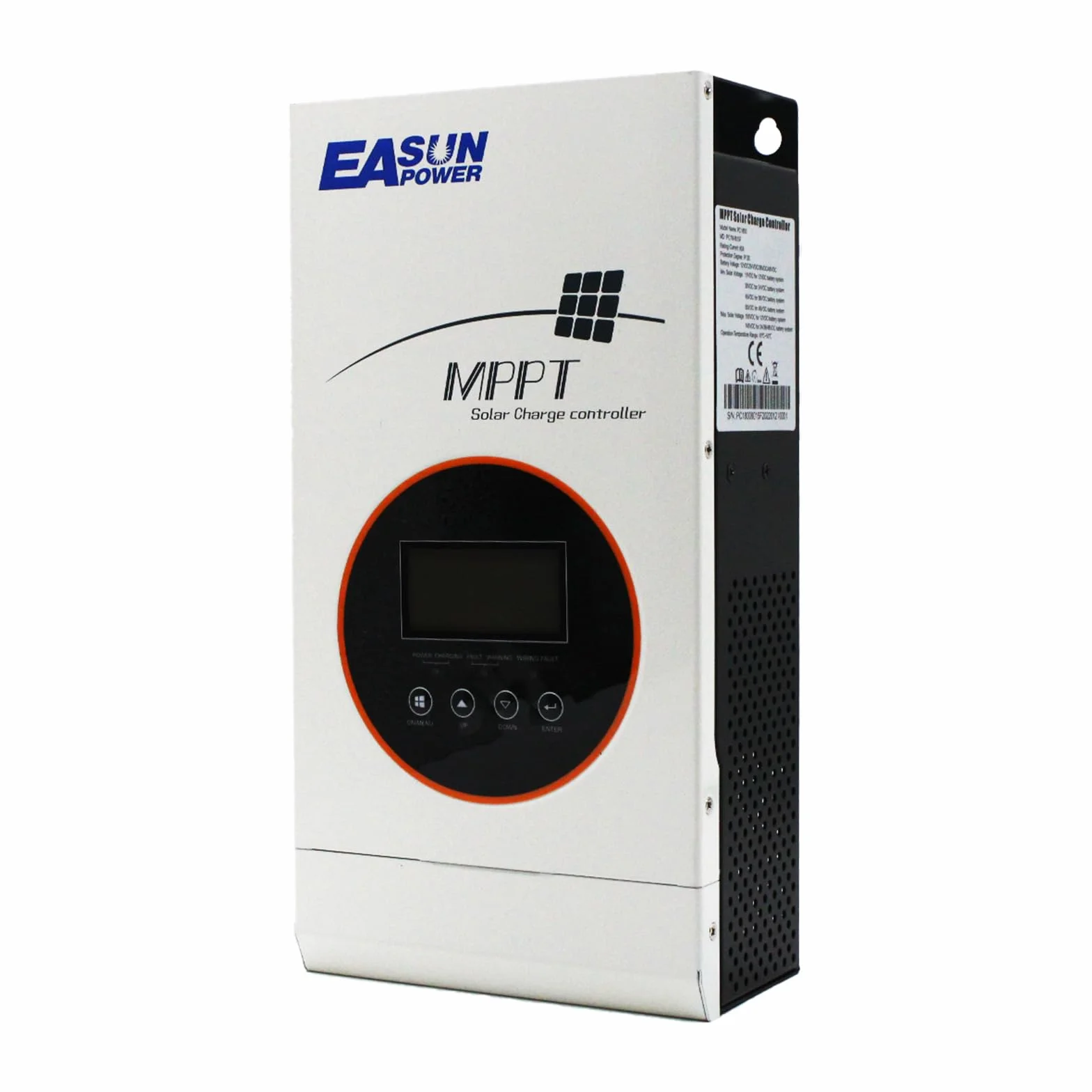 POWLAND 80A MPPT Solar Controlador de Carga MPPT Solar Batería Regulador Inteligente 12v/24v/36v/48v Auto Detección Pantalla LCD ajustable, De Entrada Máxima PV 150v, Para batería AGM/GEL/LiFePO4
