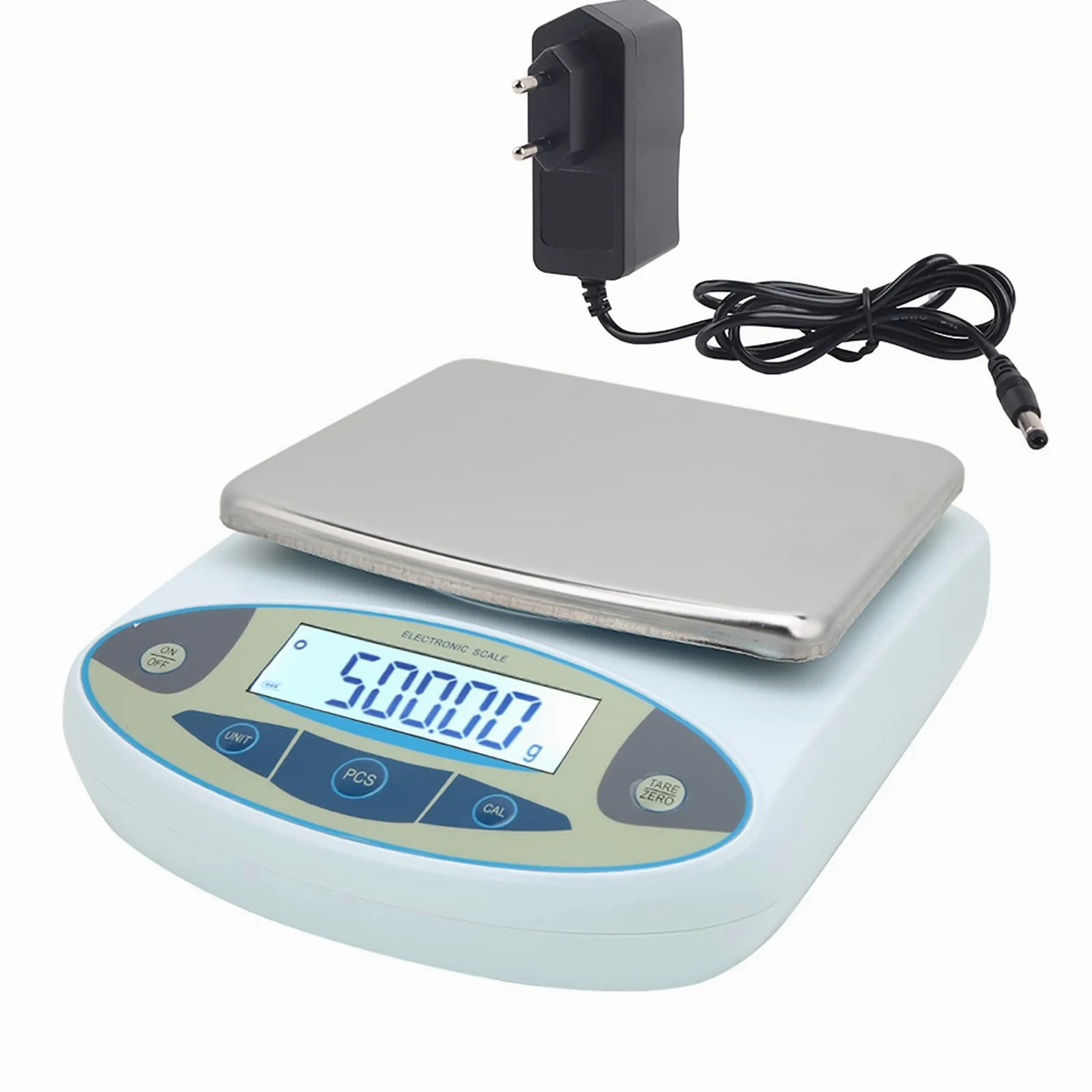 Walfront Balanza Digital de Laboratorio, Balanza de Precisión 5000 G 0,01 G for Pesaje en Laboratorio (Enchufe de la UE)