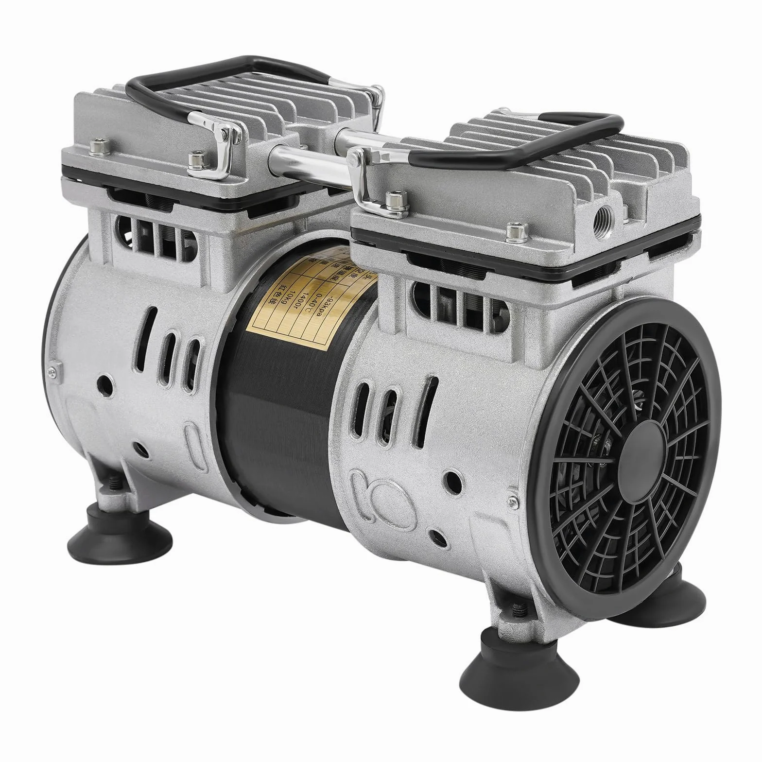 Bomba de vacío sin aceite, bomba de vacío de 550 W, bomba de vacío con silenciador, bomba de vacío de laboratorio industrial, 1400 rpm, sin aceite, bomba de vacío portátil, compresor de aire