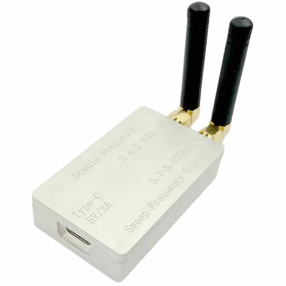 Generador de Señal de Barrido Bluetooth WiFi de Doble Banda, VCO, 1 W, 2,4 GHz y 5,8 GHz, Antena Dual.