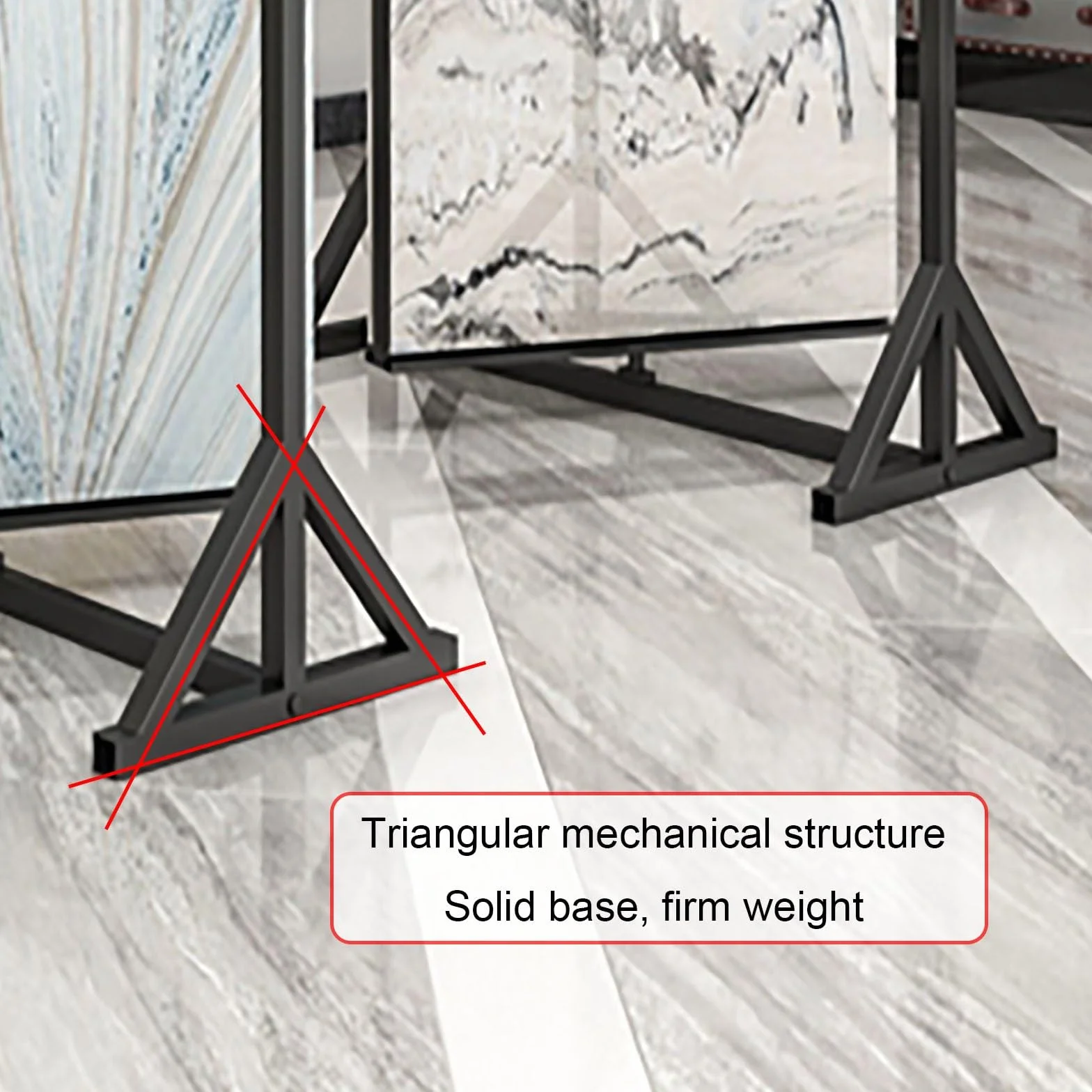 Estante de exhibición de azulejos de metal, soporte giratorio de doble cara para muestras de materiales de construcción, ideal para salas de exposiciones y organización de suelos
