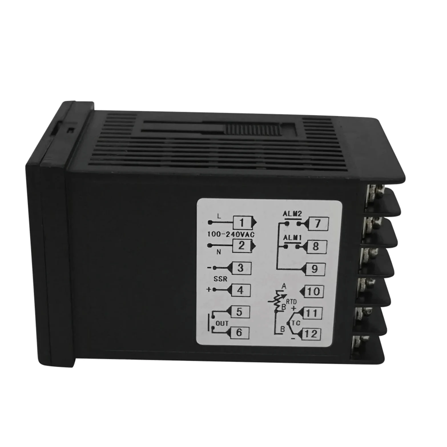 Controlador de temperatura digital Pid Temperatura máxima de ajuste 1372 grados Celsius + disipador de calor + termopar K 2M + SSR máx. 40 A(HD401)