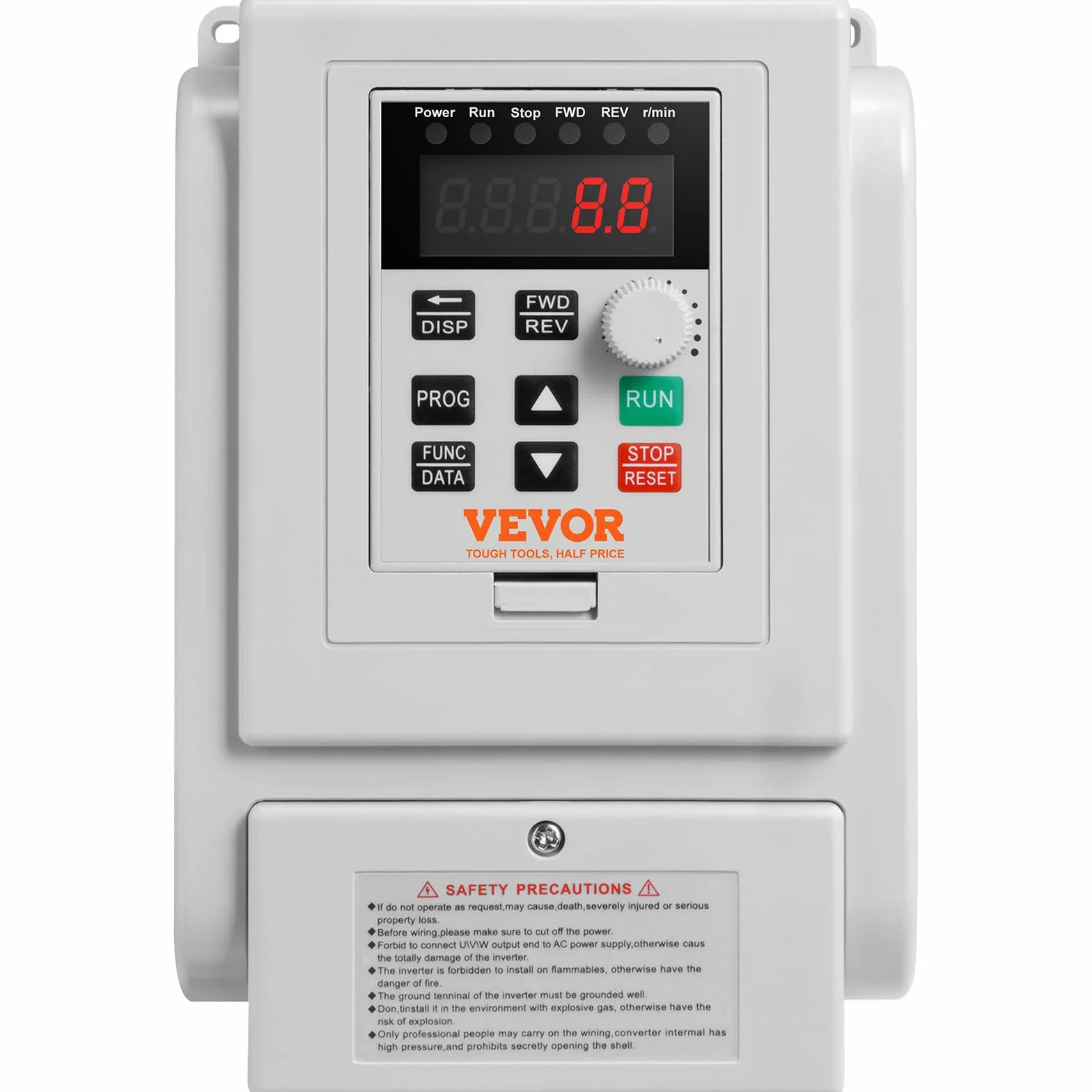 VEVOR Variador de Frecuencia Convertidor de Frecuencia de 4kW 5HP 18A 0-400Hz VFD con Entrada Monofásica Regulador de Salida Trifásico Control de Velocidad Enfriamiento Rápido para Motor de Maquinaria