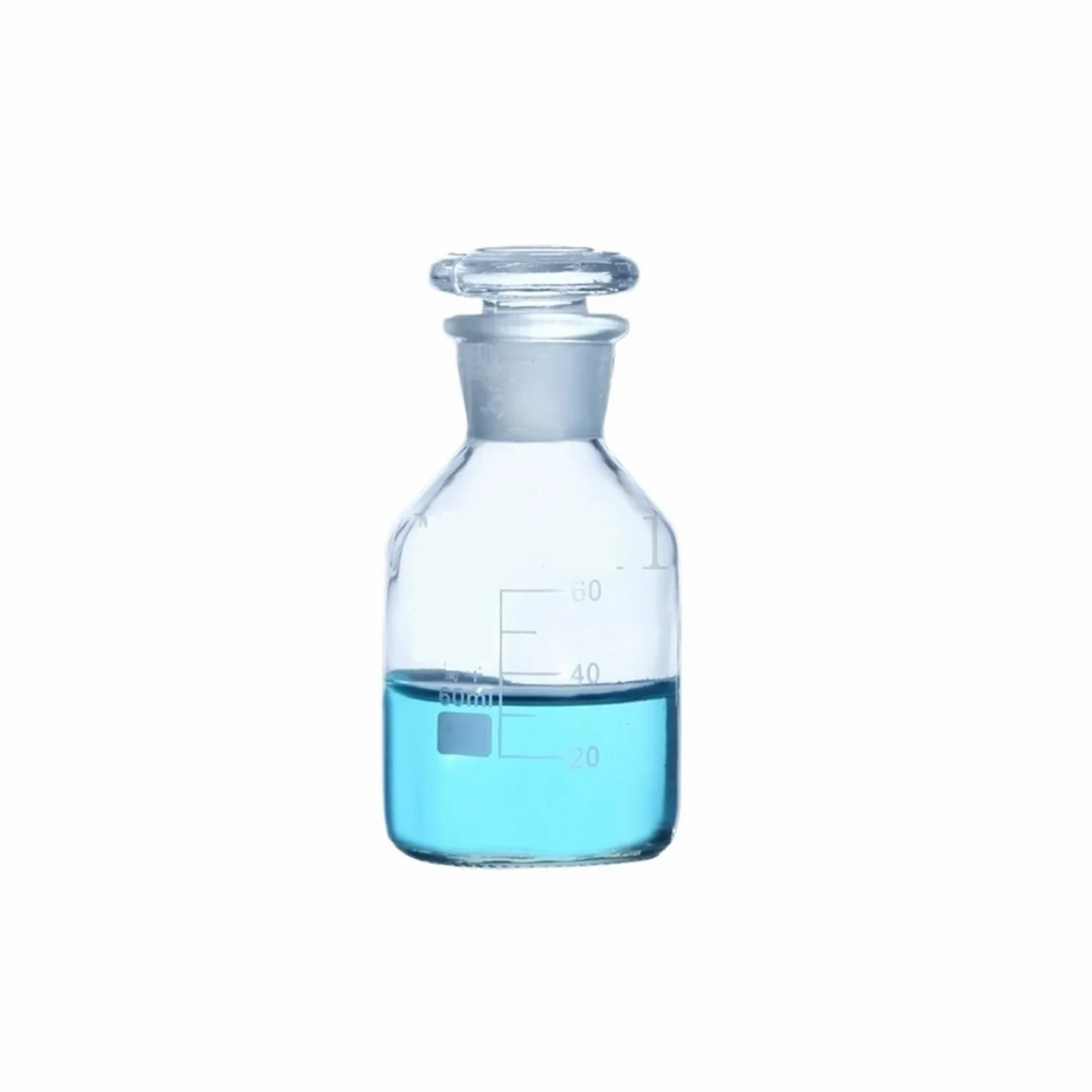 Botella de reactivo de vidrio, Frasco de vidrio for reactivo de laboratorio, de boca estrecha y boca pequeña, con tapón esmerilado, multicolor, de 60 ml a 1000 ml(1000mL 1pc)