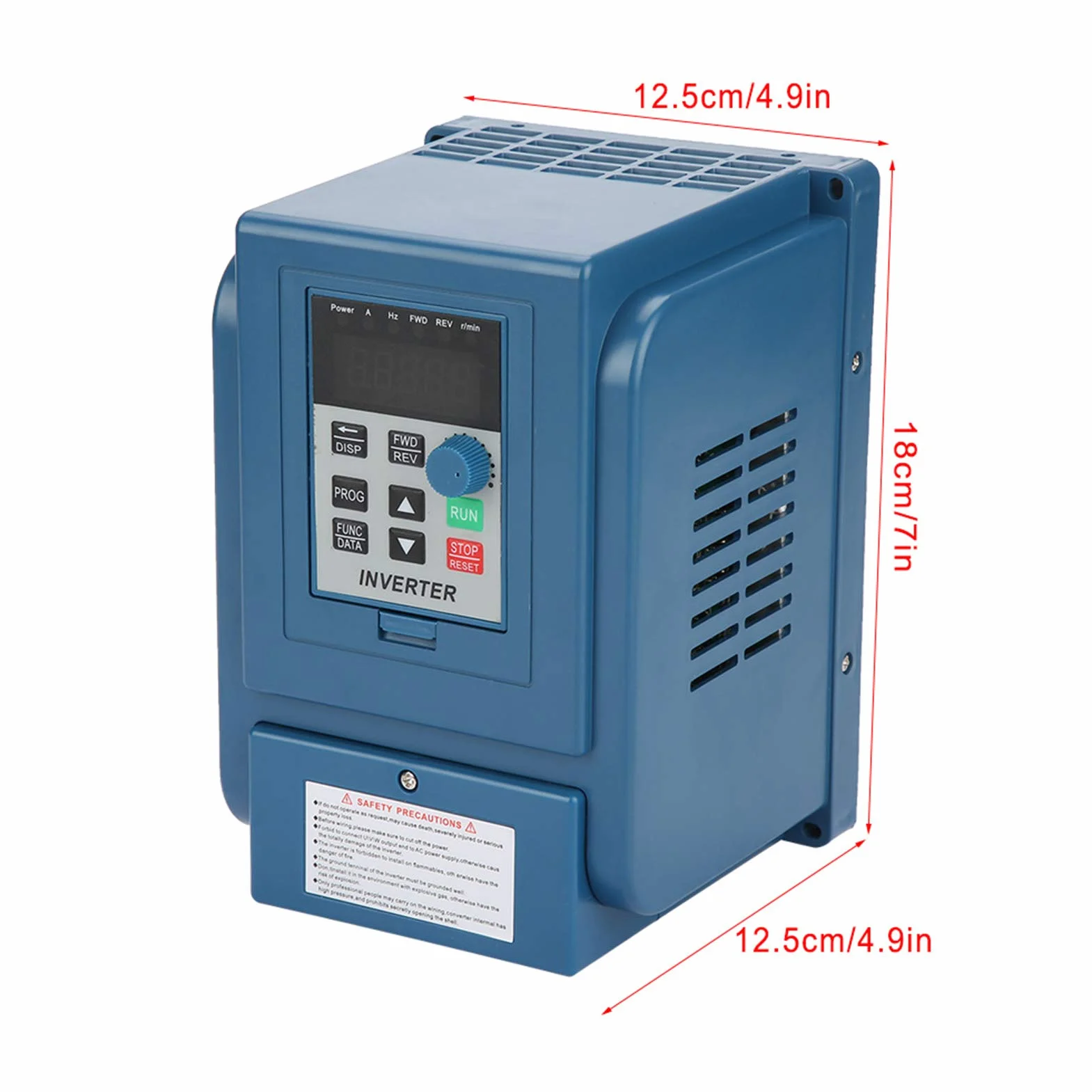 Wakects Variador de Frecuencia 380V AC 3 Fase 4a 1.5KW Controlador de Velocidad VFD para Motor Trifásico