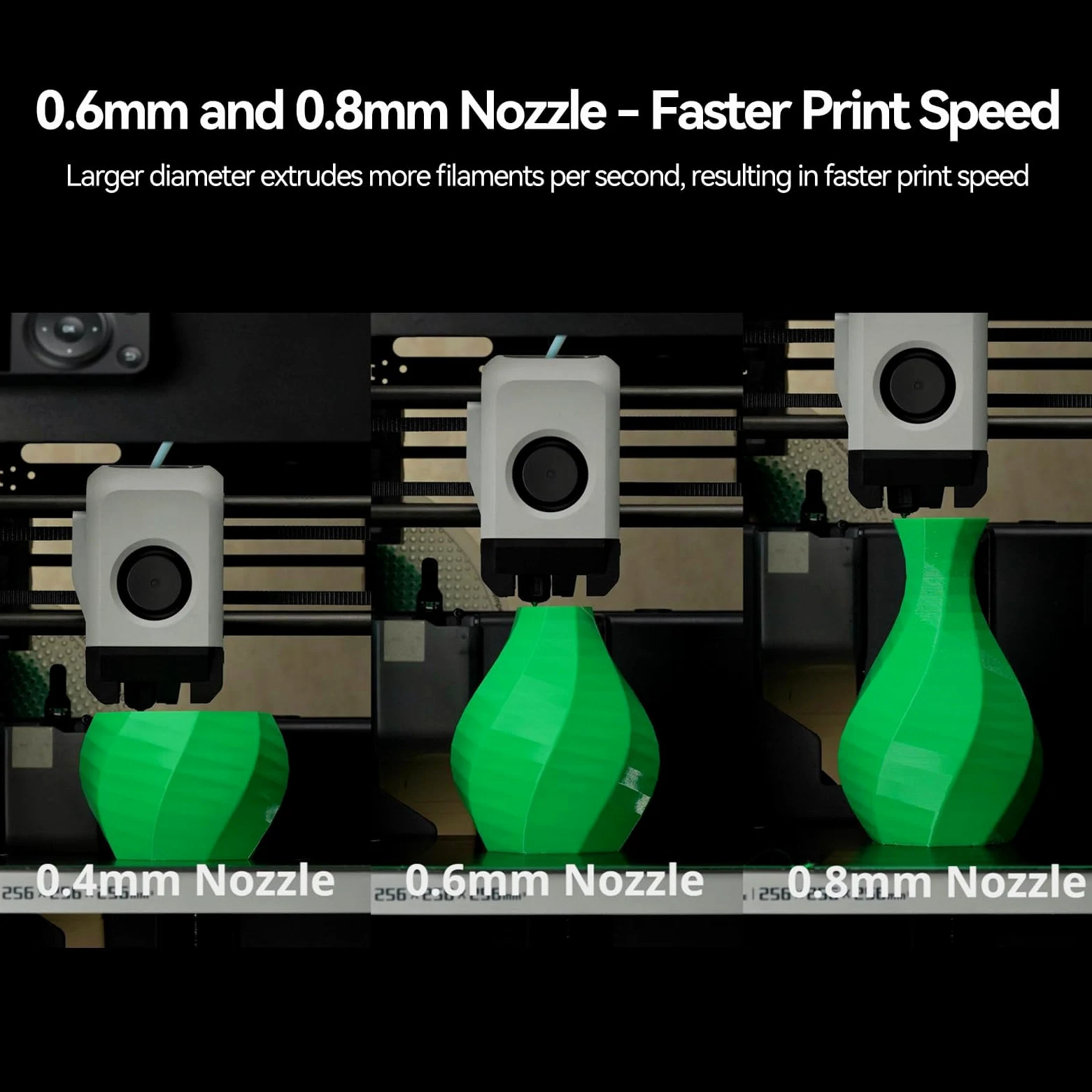 Bambu Lab A1 Mini - Kit Hotend de acero inoxidable A1 con boquilla de acero endurecido de 0,4 mm, extremo caliente extrusor de metal, reemplazo de bloque de calefacción