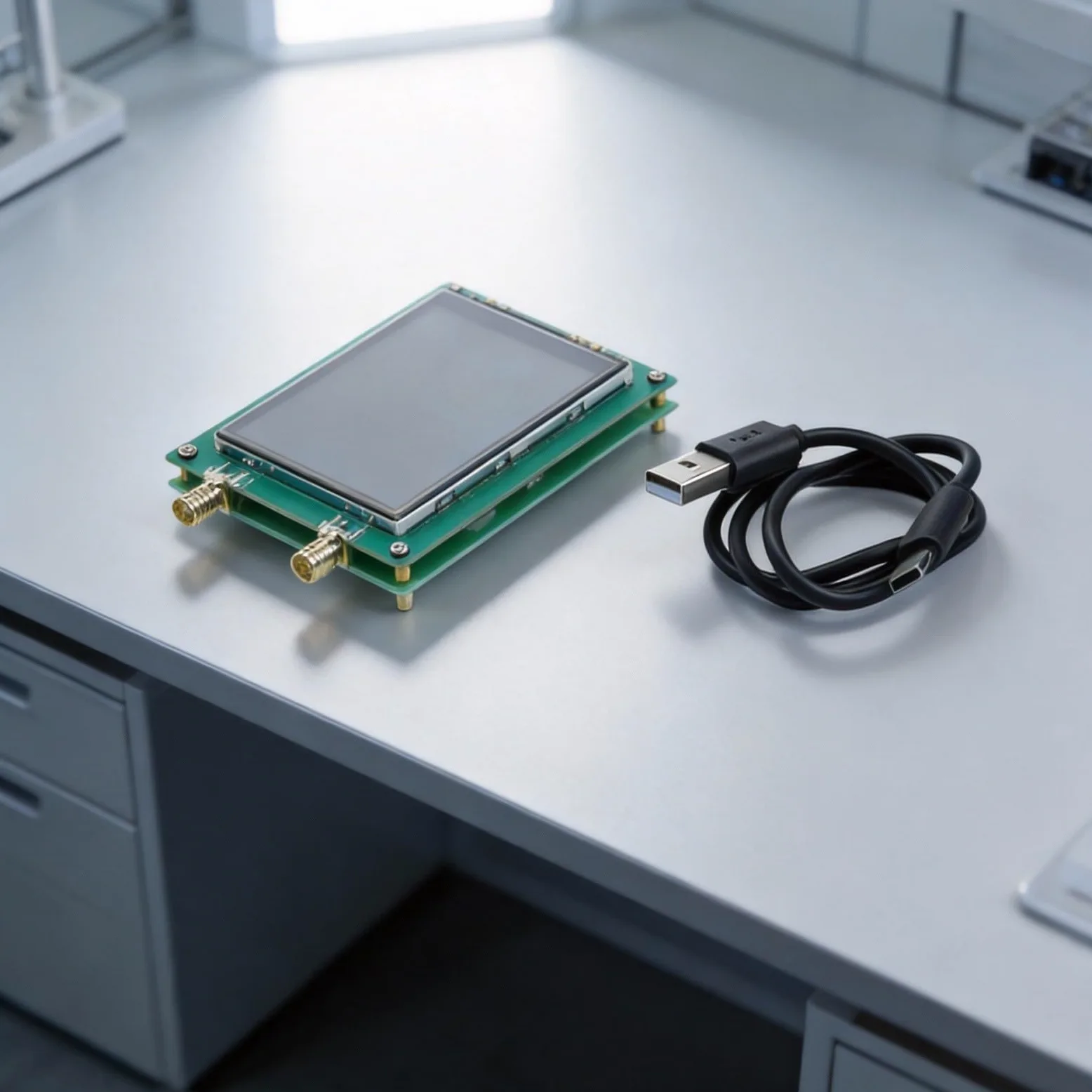 Pantalla táctil de poco ruido de la fuente del generador 23.5-6000MHz MAX2870 RF de la señal para la prueba de laboratorio