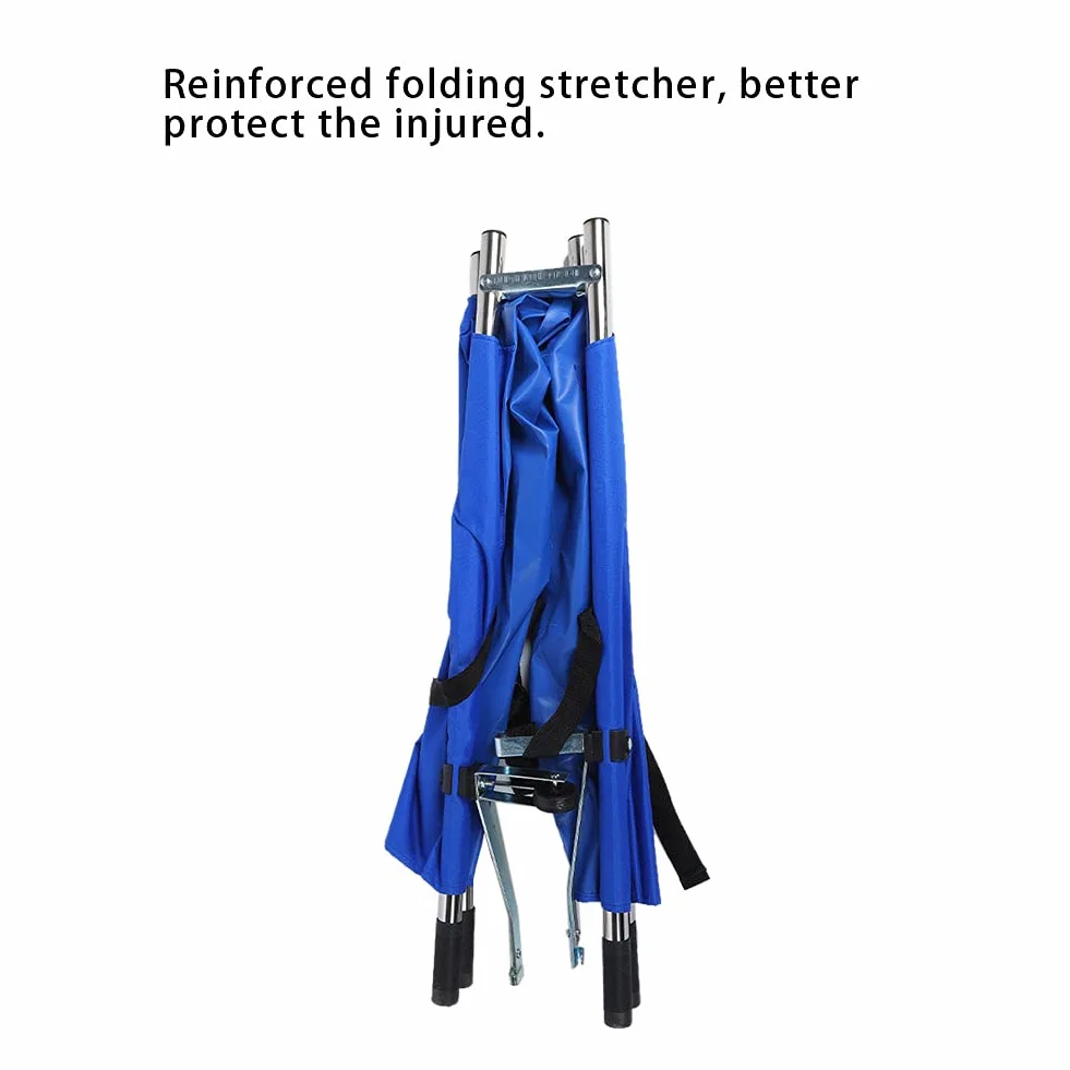 Camilla de Transporte Plegable, Camillas Plegables para Ambulancia Médica Emergencia Plegable Mover Pacientes Trasera Rescate hospitalaria Decoration 150Kg Tela Oxford Espalda Impermeable (Azul)