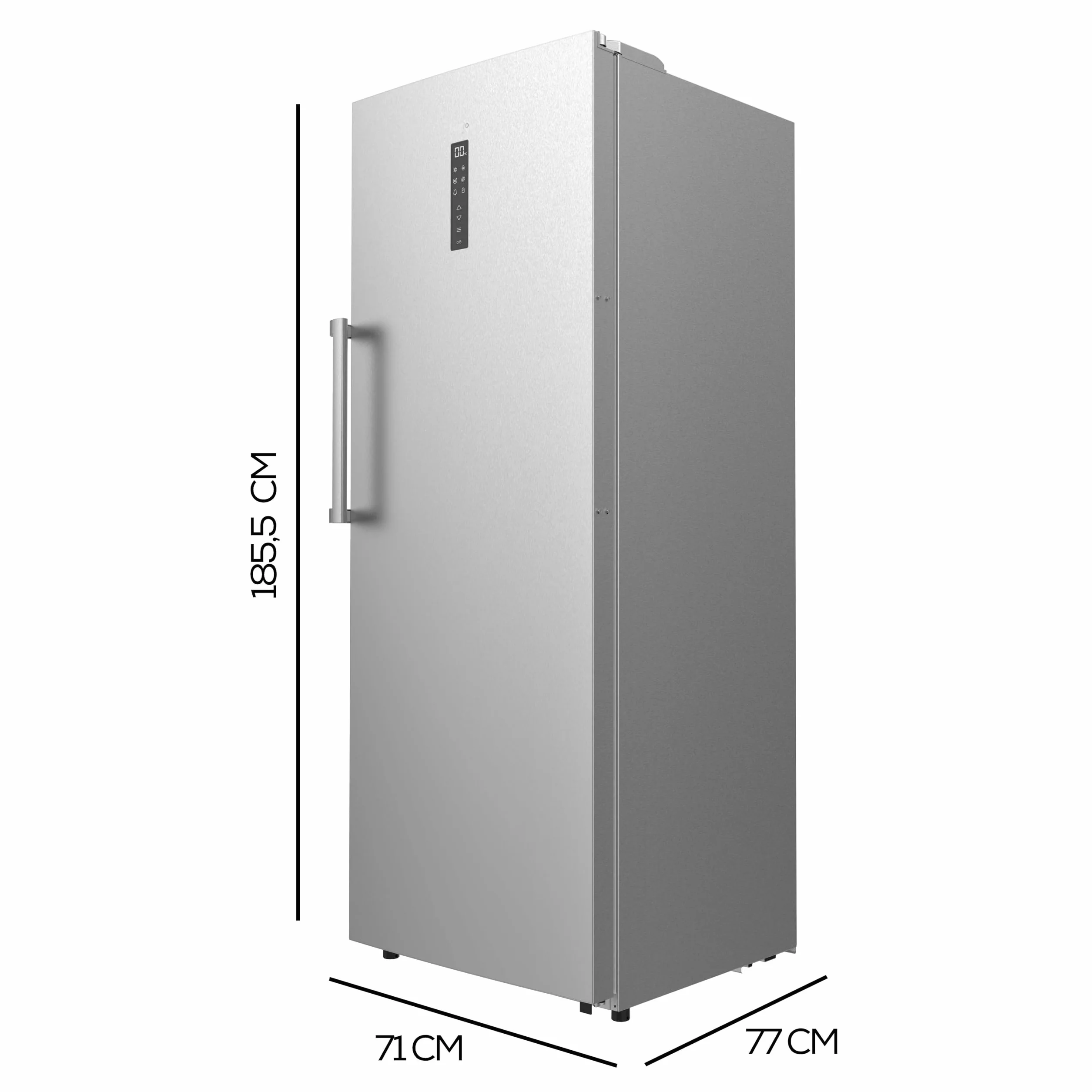 Cecotec Congelador Vertical 380L Bolero CoolMarket UF 380 Inox No Frost Acero Inoxidable
