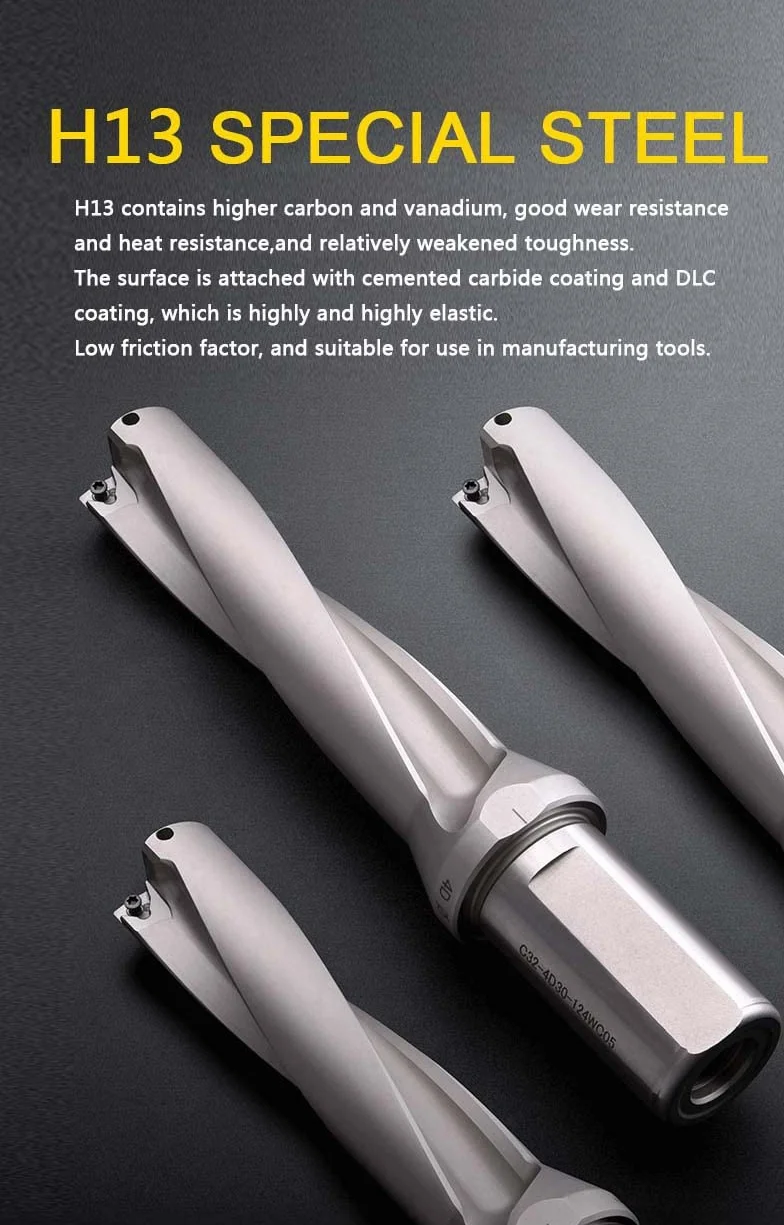 U Drill SP Series C25 21.5mm 4D Broca Herramienta indexable CNC Torno SP06 SPMT SPMG