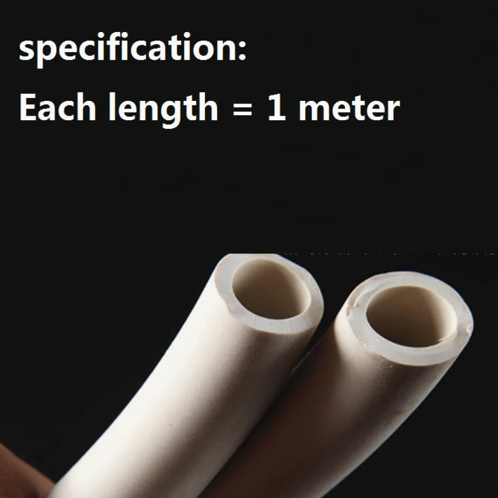 Tubo de goma, tubo de vacío de succión de esmalte, tubo de goma blanco para experimentos, 2/3/4/5/6/8 / 1619mm-50 * 80 mm * 2 m