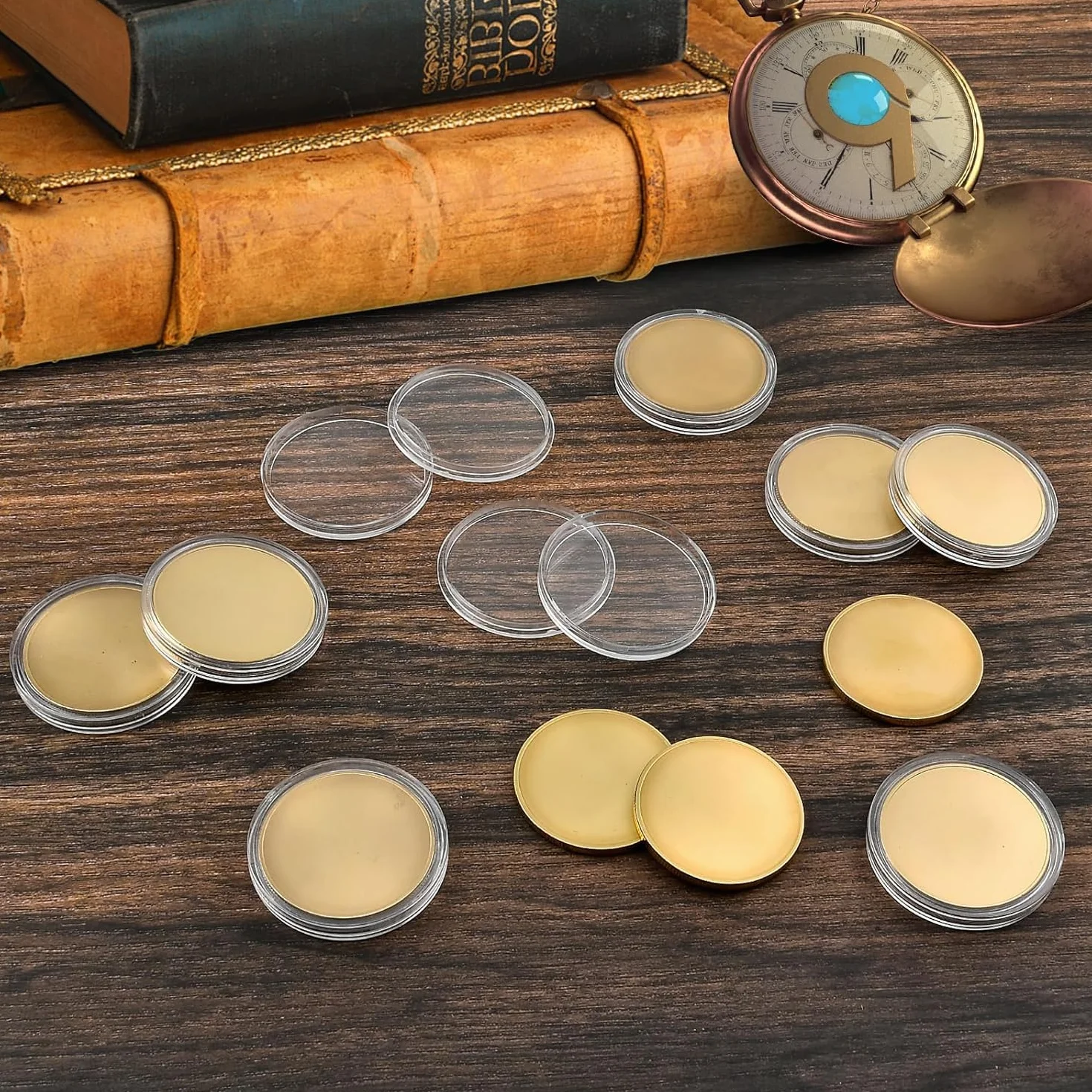 20 Piezas Monedas de Desafío 40 mm Metal Estampado en Blanco Redondas Grabadas para Artesanía Joyería