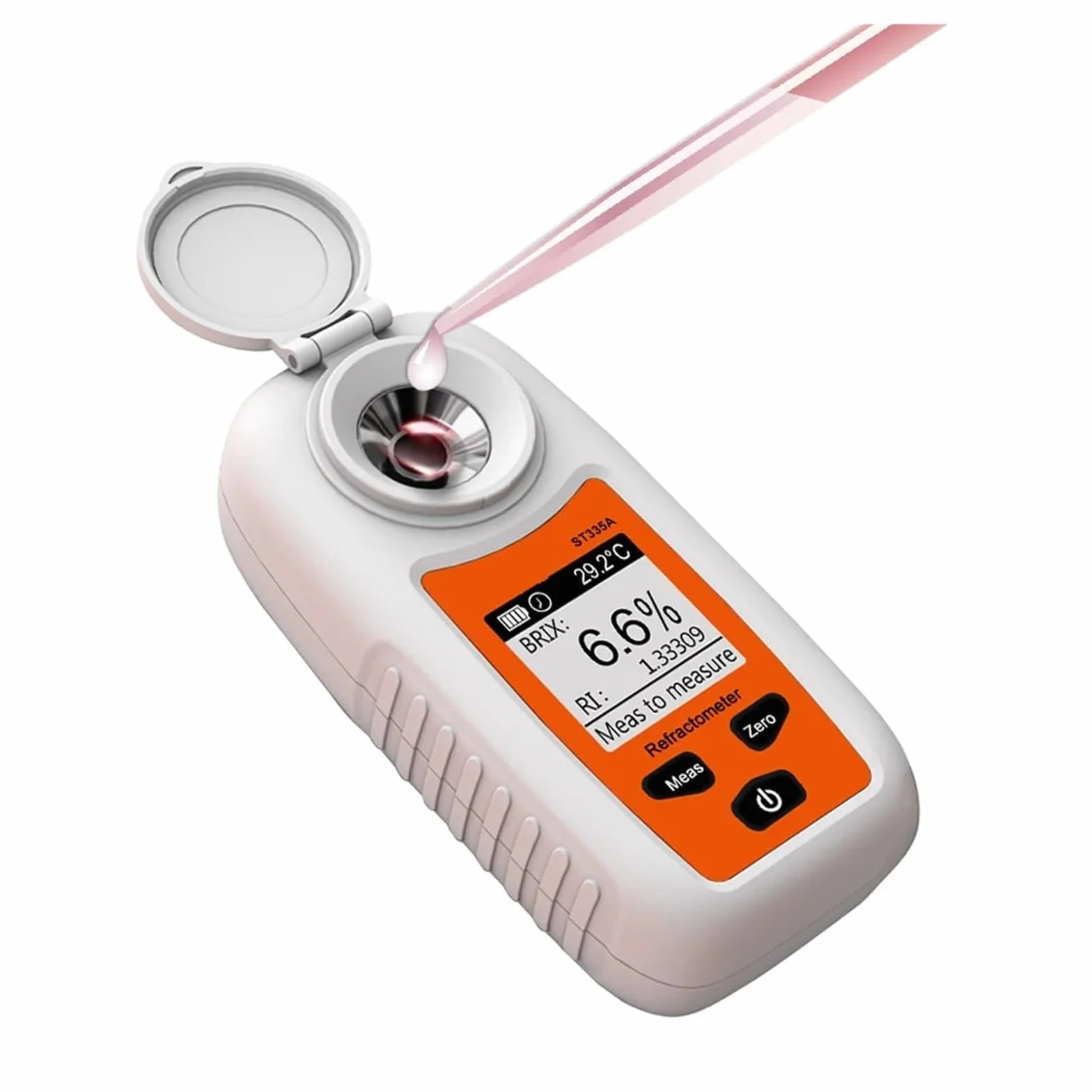 Medidor Brix digital, refractómetro jugo de fruta bebida vino cerveza alcohol contenido de azúcar instrumento de medición 0-35% Respuesta Rápida